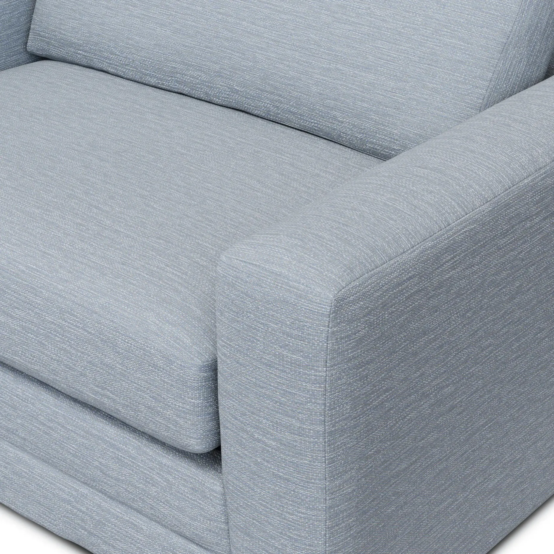 Riley 57.5" Sleeper Chair - Silver Light Blue