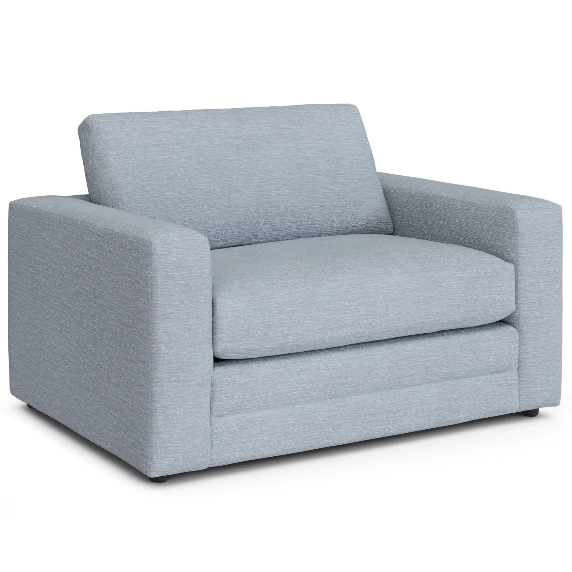 Riley 57.5" Sleeper Chair - Silver Light Blue