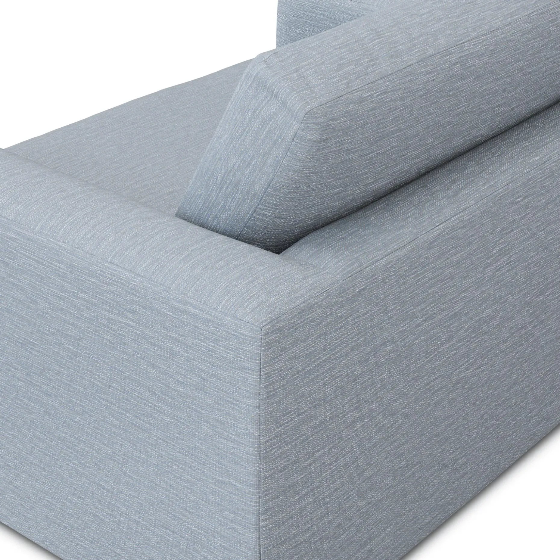 Riley 57.5" Sleeper Chair - Silver Light Blue