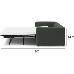 Riley 84" Sofa Bed - Green Wool Bouclé