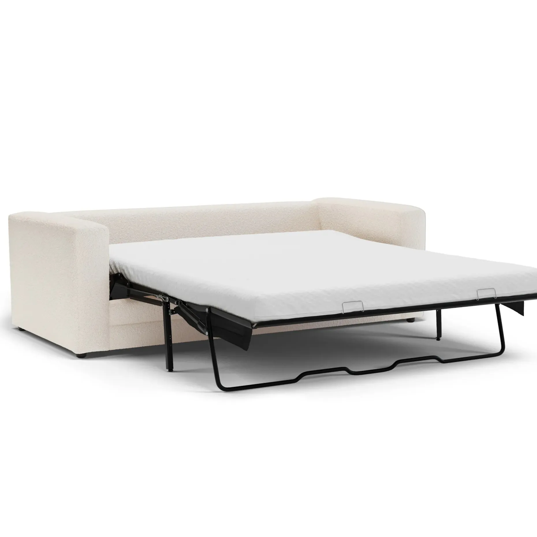 Riley 84" Sofa Bed - Ivory Wool Bouclé