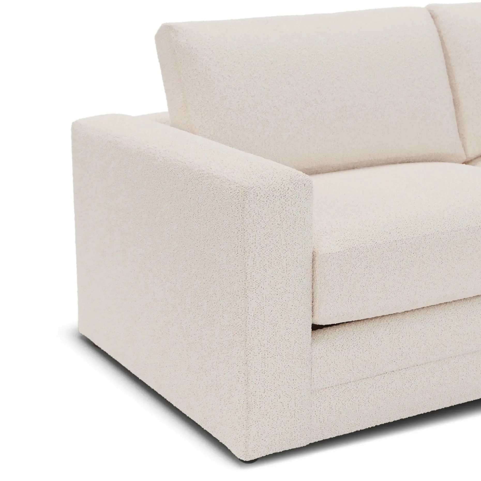Riley 84" Sofa Bed - Ivory Wool Bouclé