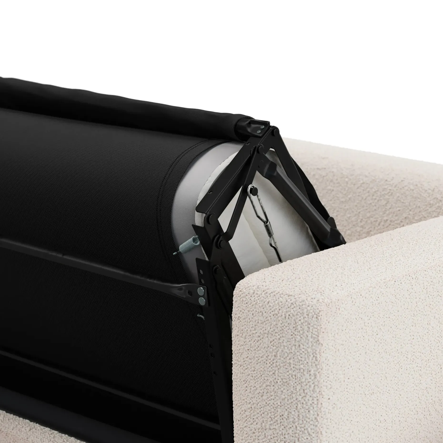 Riley 84" Sofa Bed - Ivory Wool Bouclé