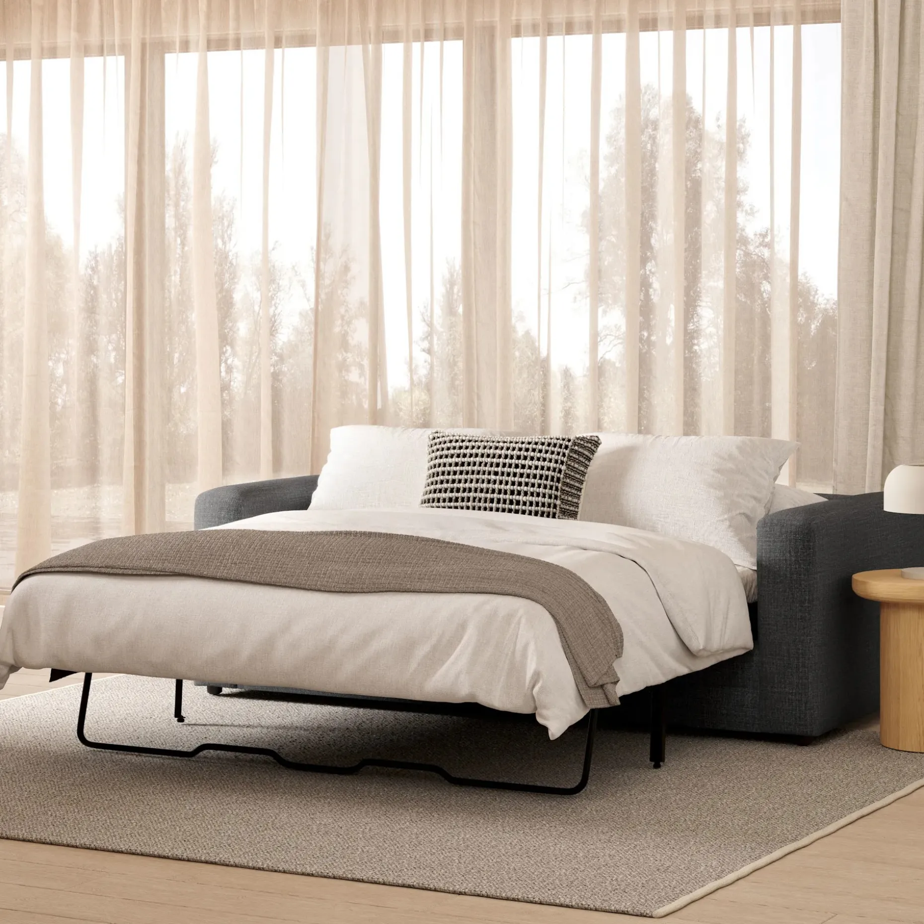 Riley 84" Sofa Bed - Napa Charcoal