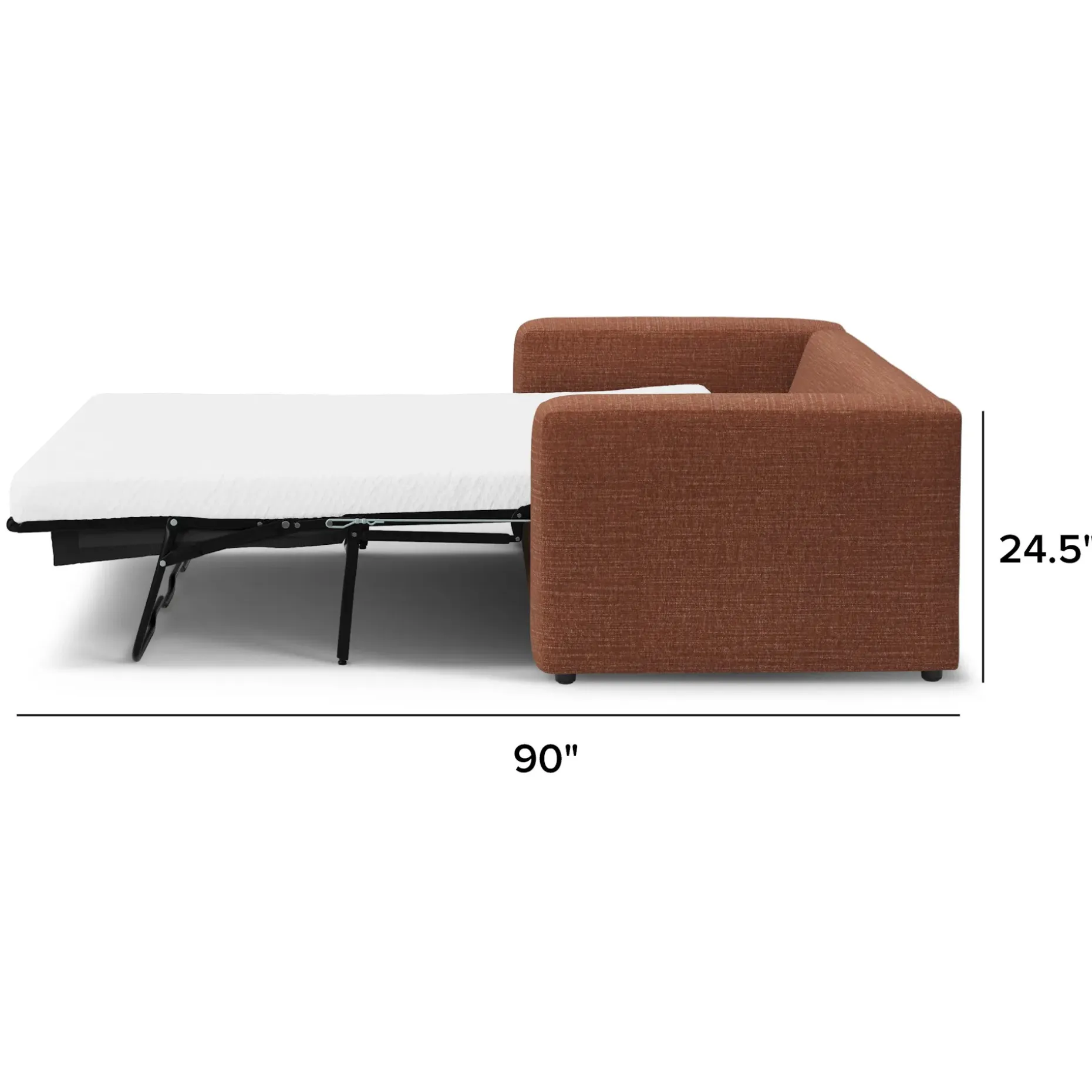 Riley 84" Sofa Bed - Napa Rust