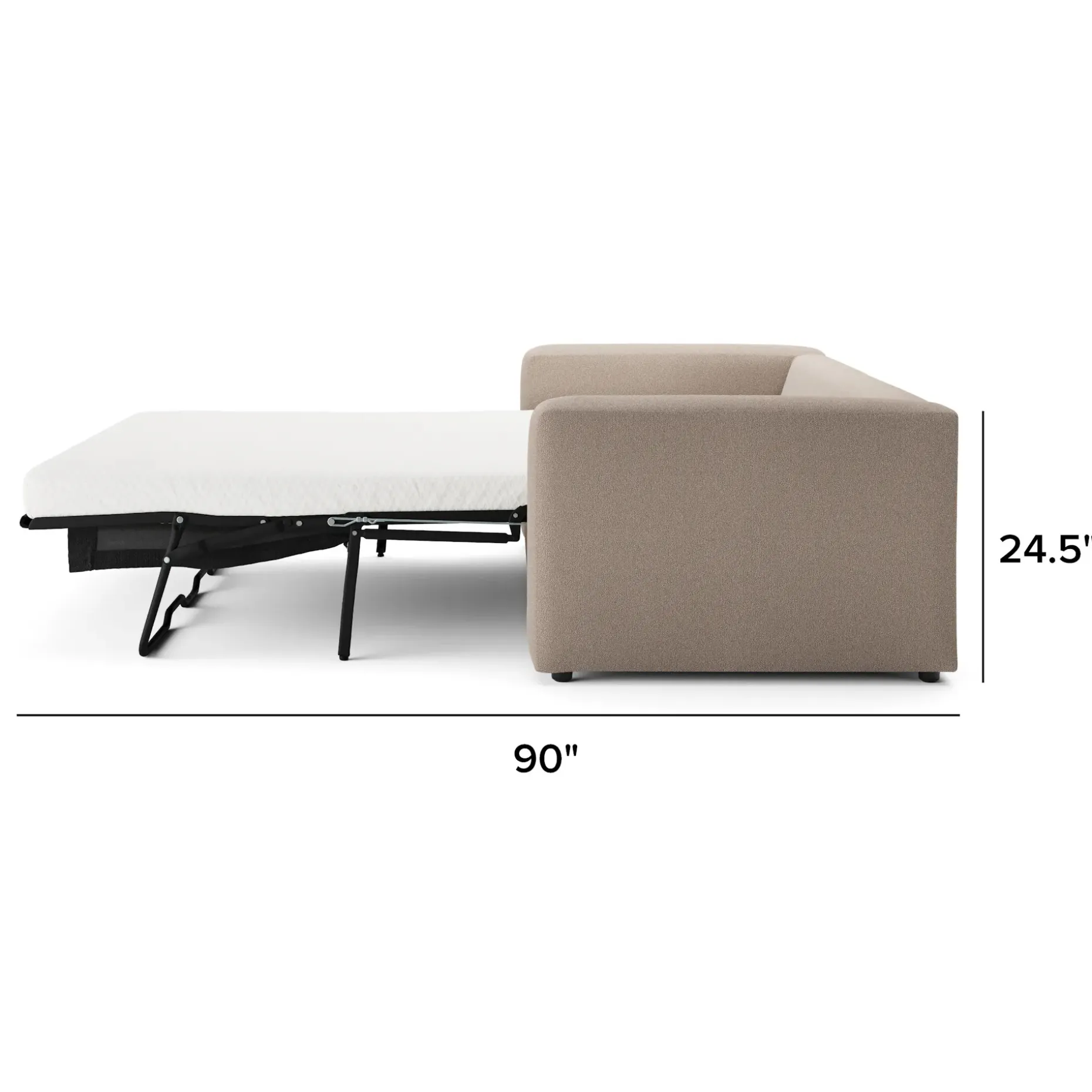 Riley 84" Sofa Bed - Sandstone Wool Bouclé