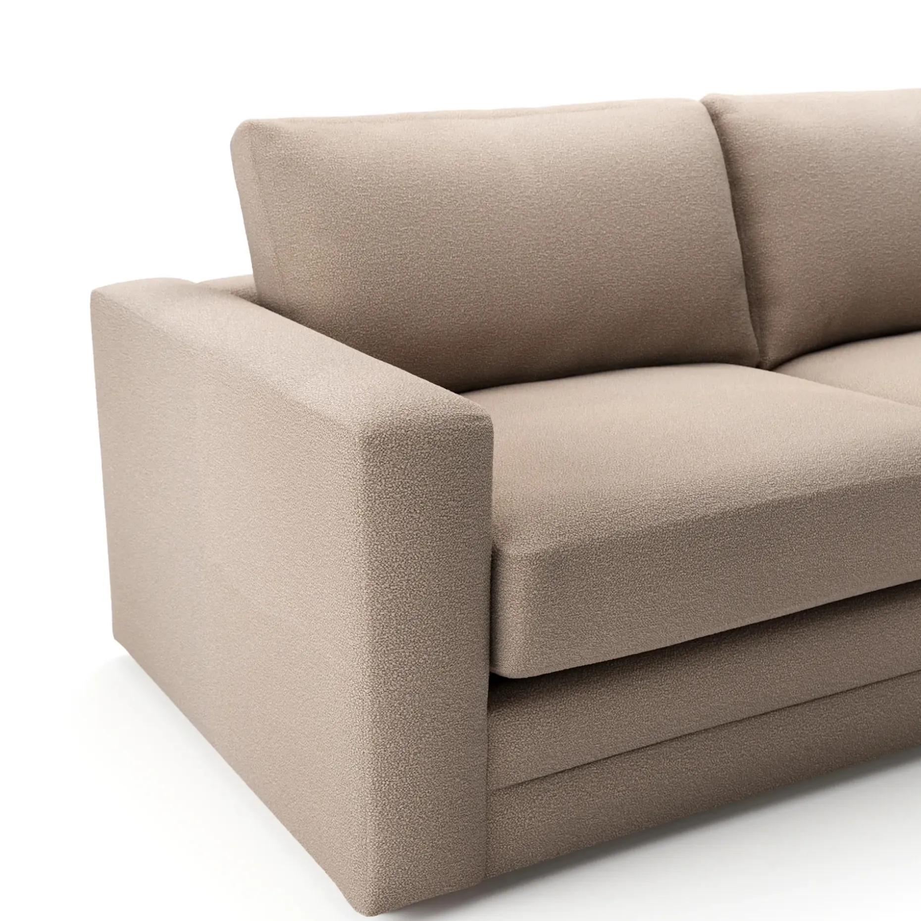 Riley 84" Sofa Bed - Sandstone Wool Bouclé