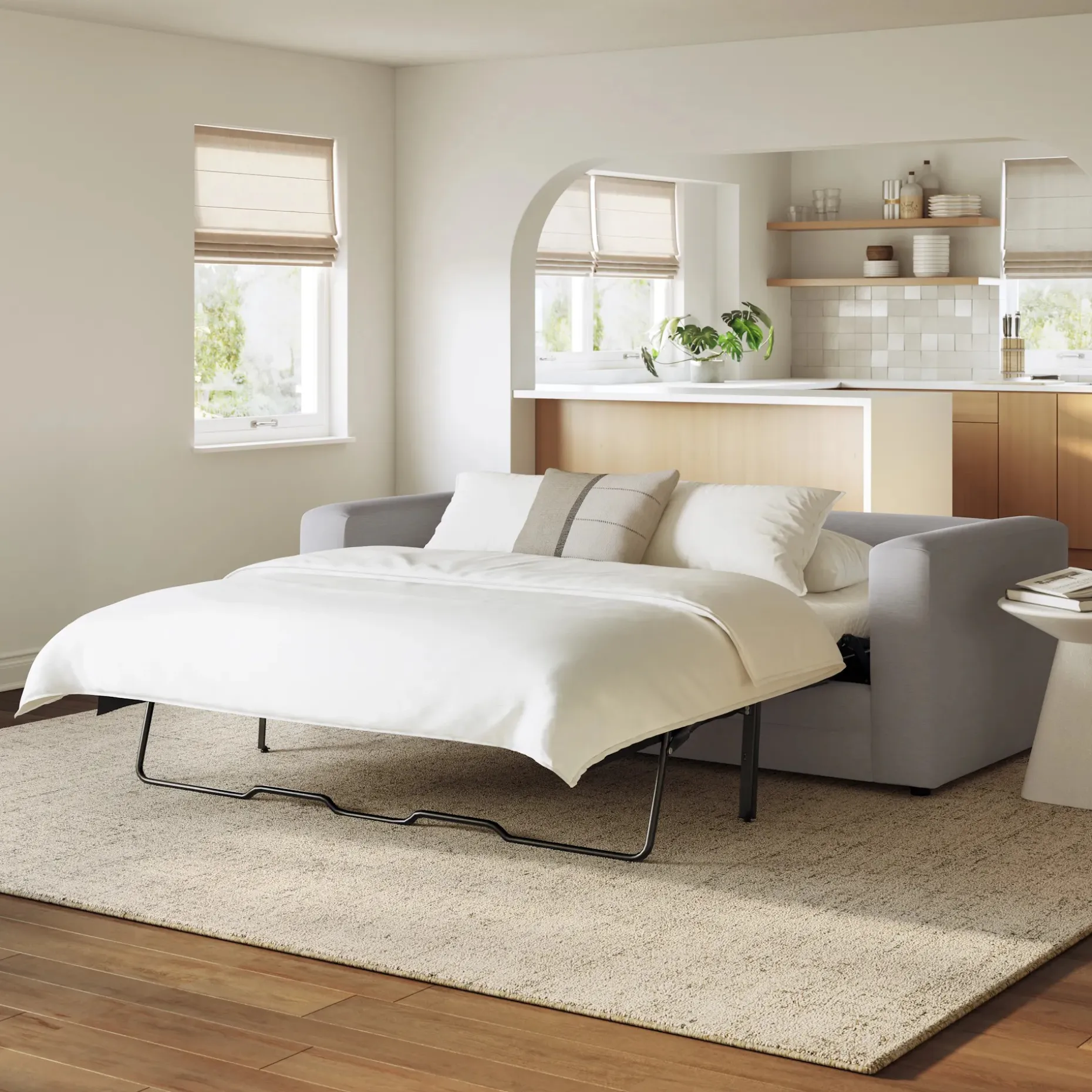 Riley 84" Sofa Bed - Silver Ivory