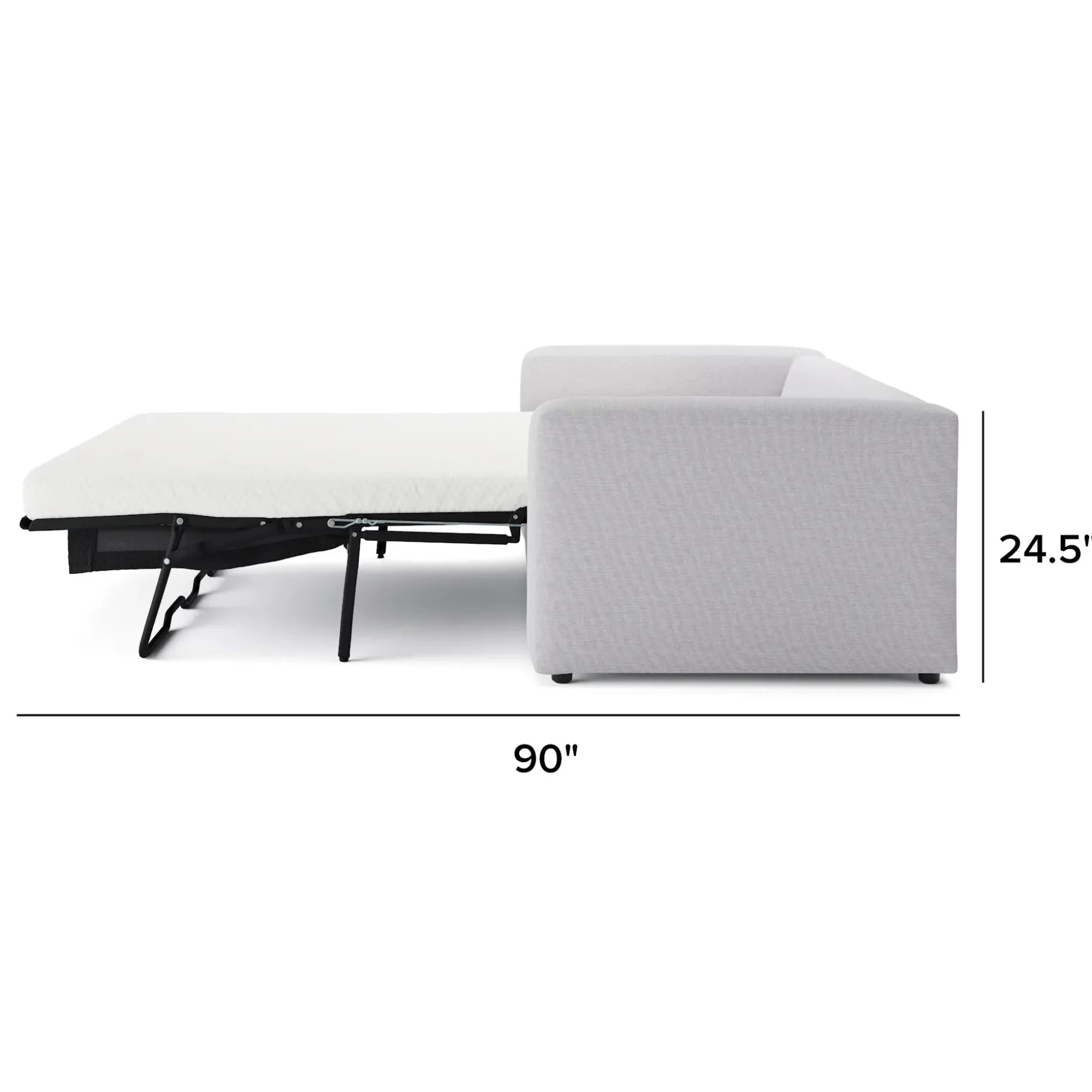 Riley 84" Sofa Bed - Silver Ivory