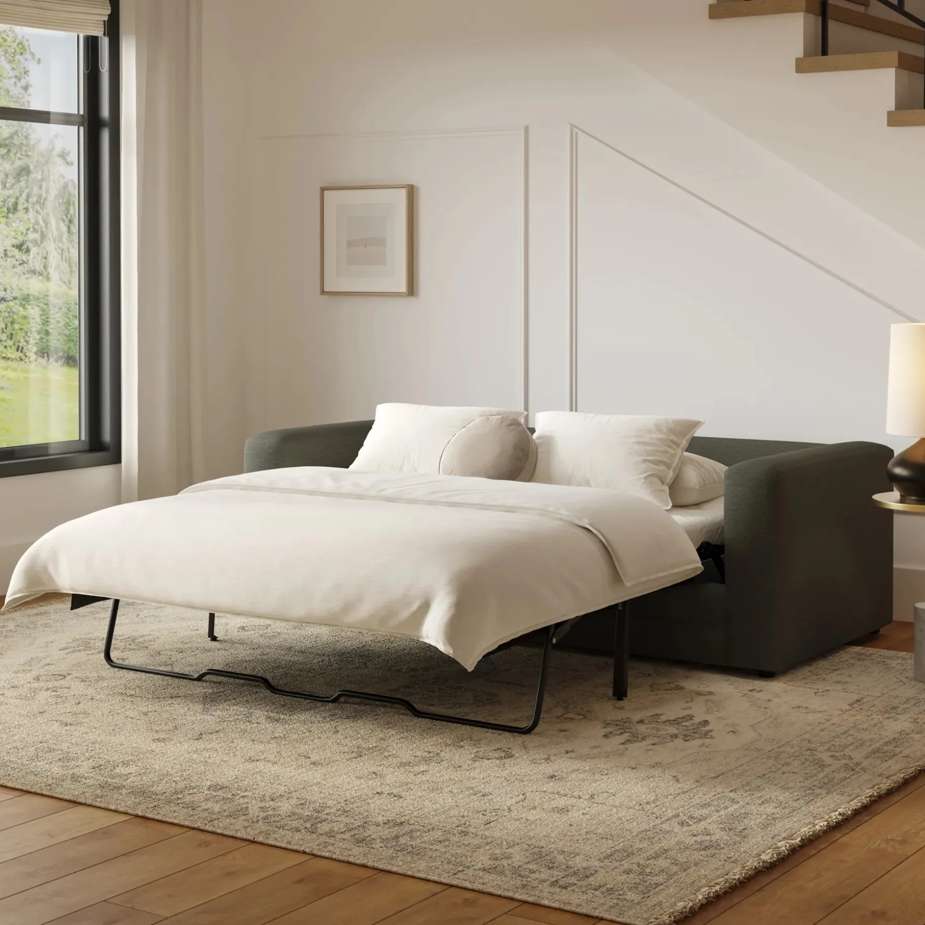 Riley 84" Sofa Bed - Silver Moss