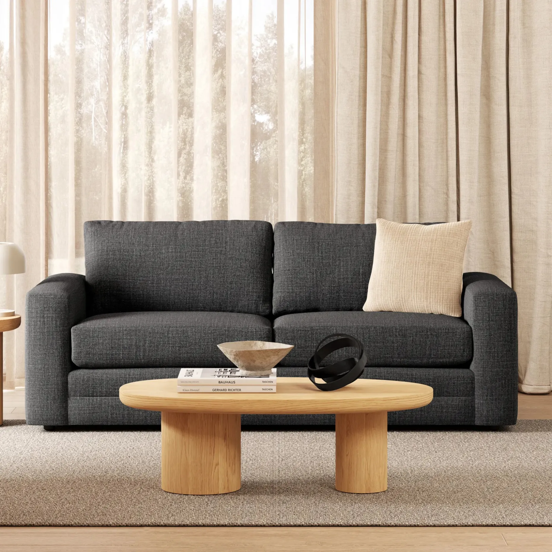 Riley 84" Sofa - Napa Charcoal