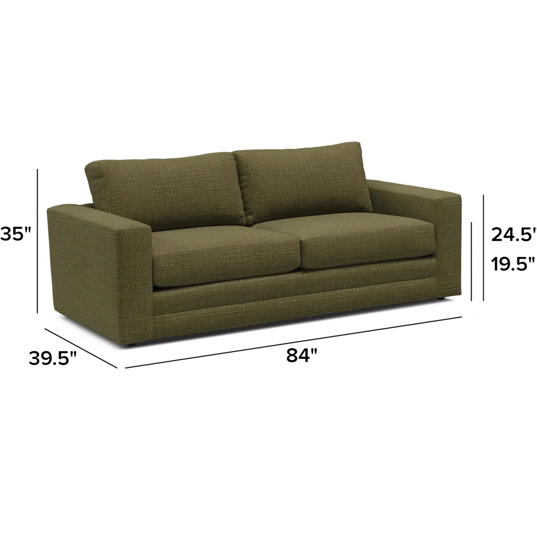 Riley 84" Sofa - Napa Moss