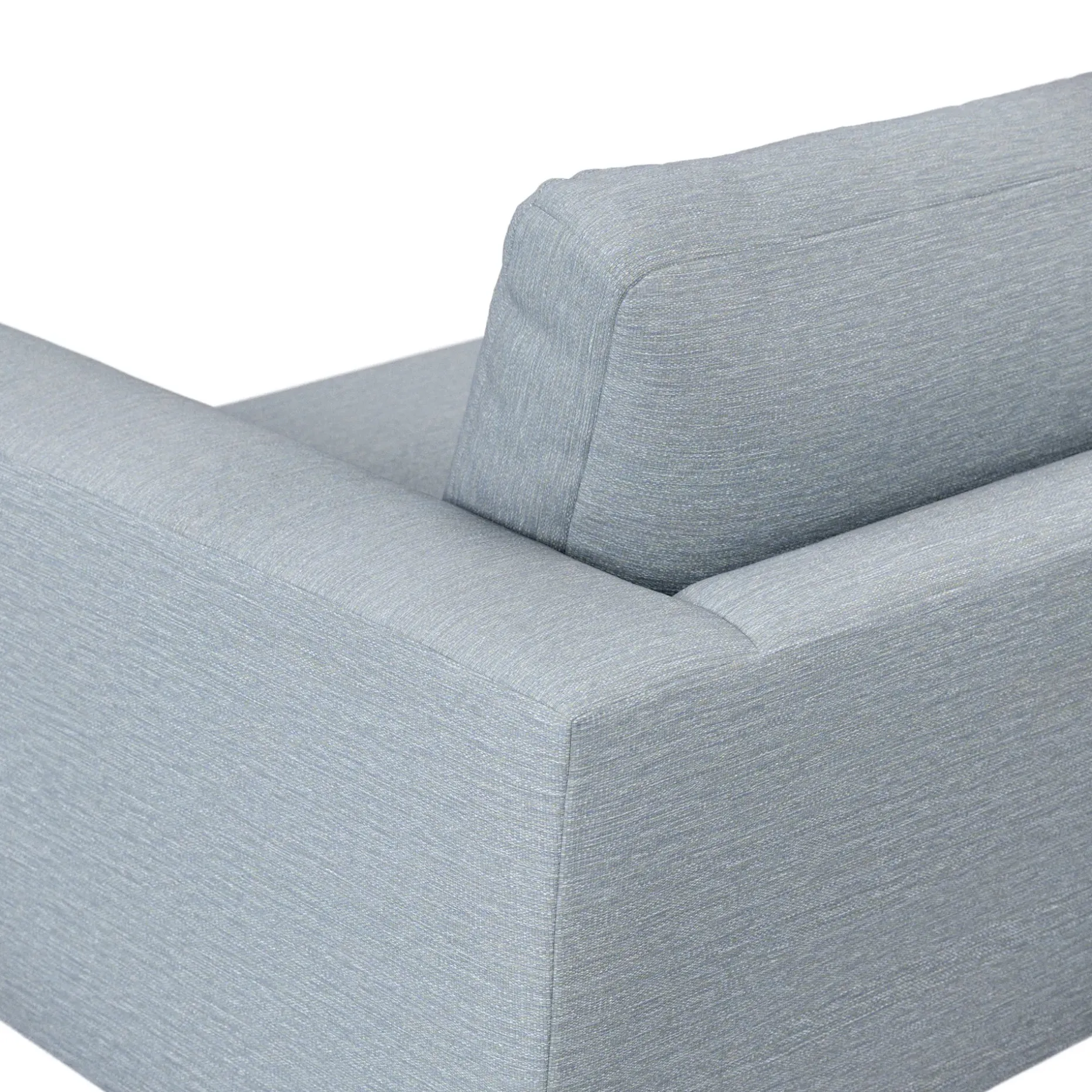 Riley 84" Sofa - Silver Light Blue