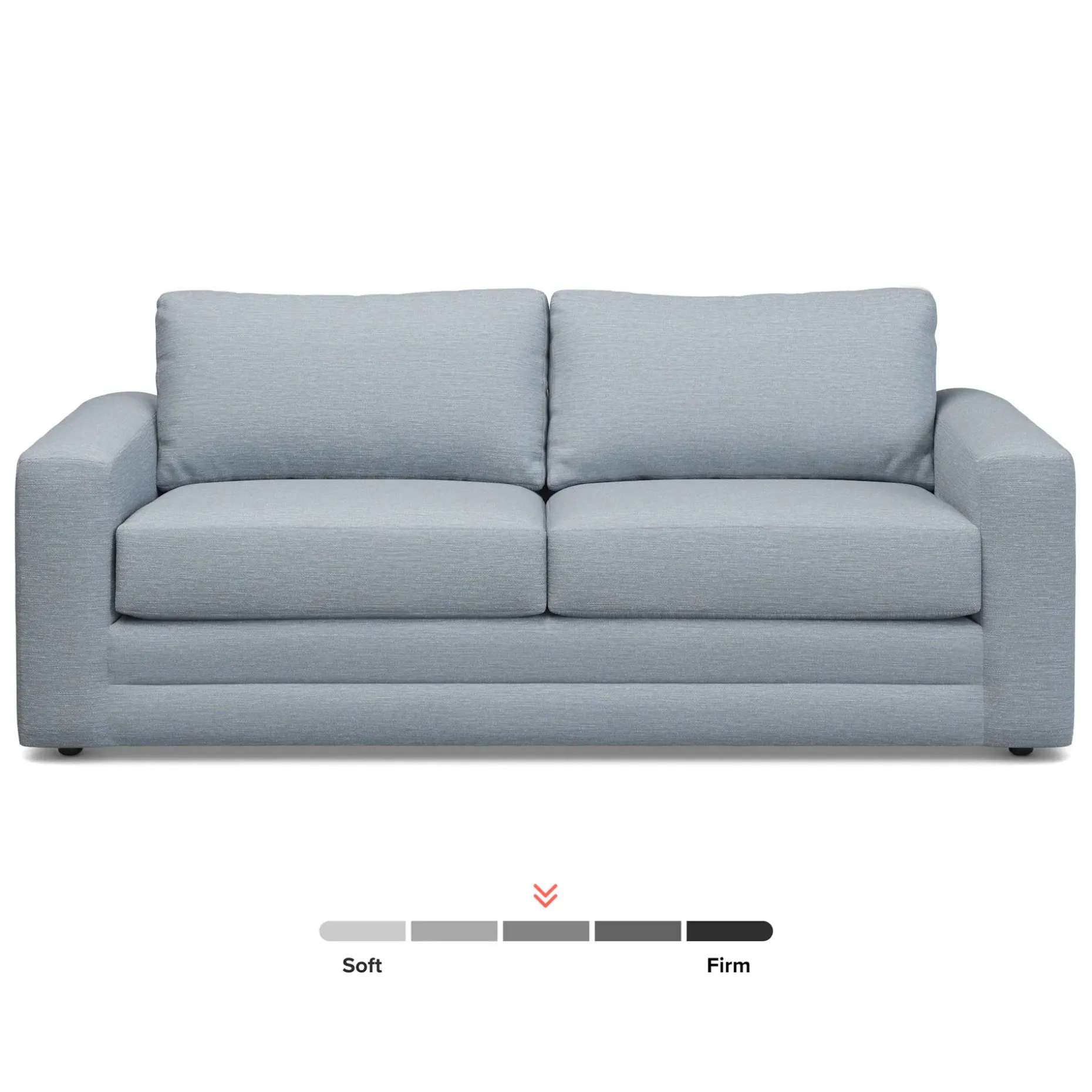 Riley 84" Sofa - Silver Light Blue