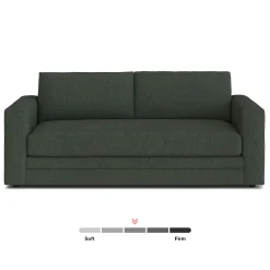 Riley 84" Storage Sofa - Green Wool Bouclé