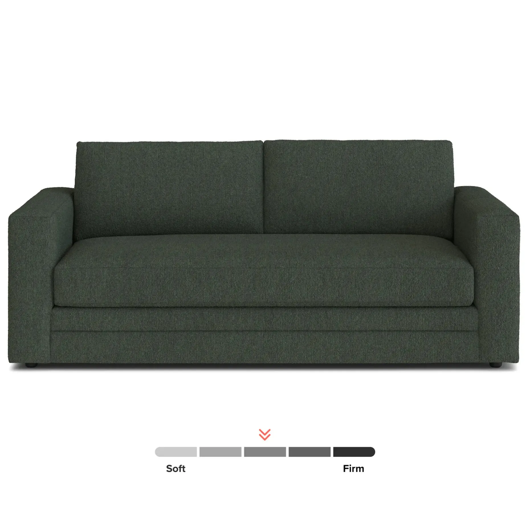 Riley 84" Storage Sofa - Green Wool Bouclé