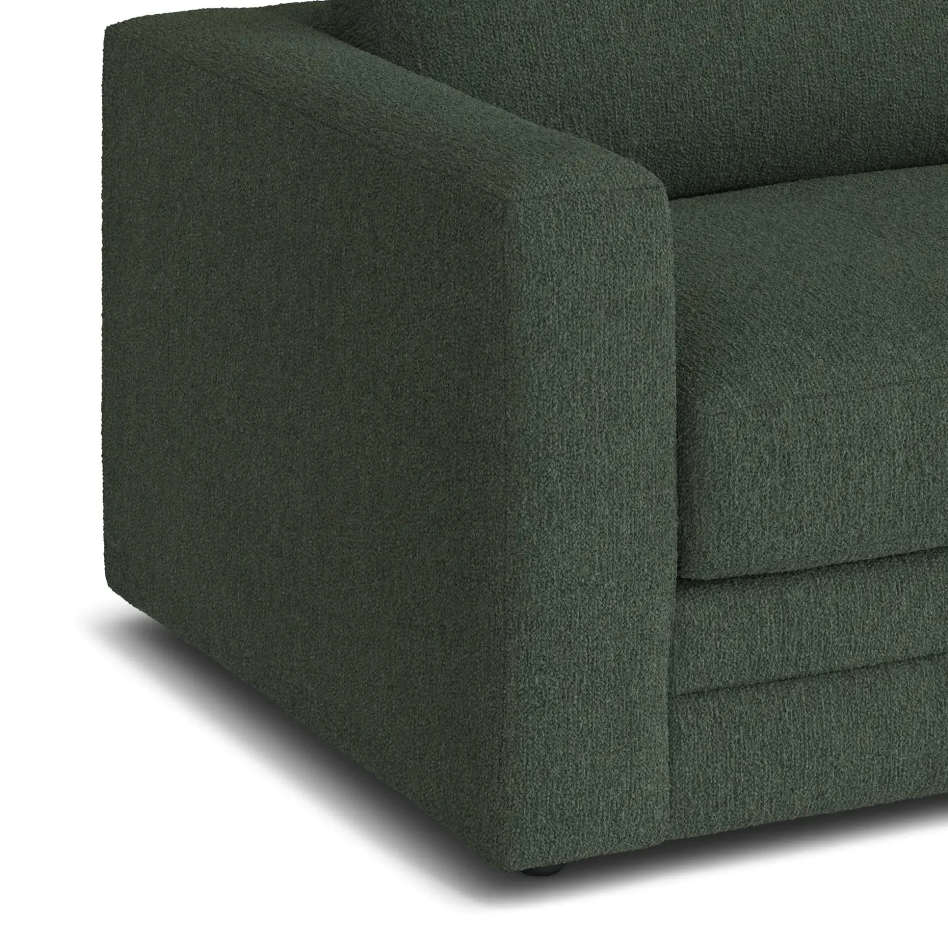 Riley 84" Storage Sofa - Green Wool Bouclé