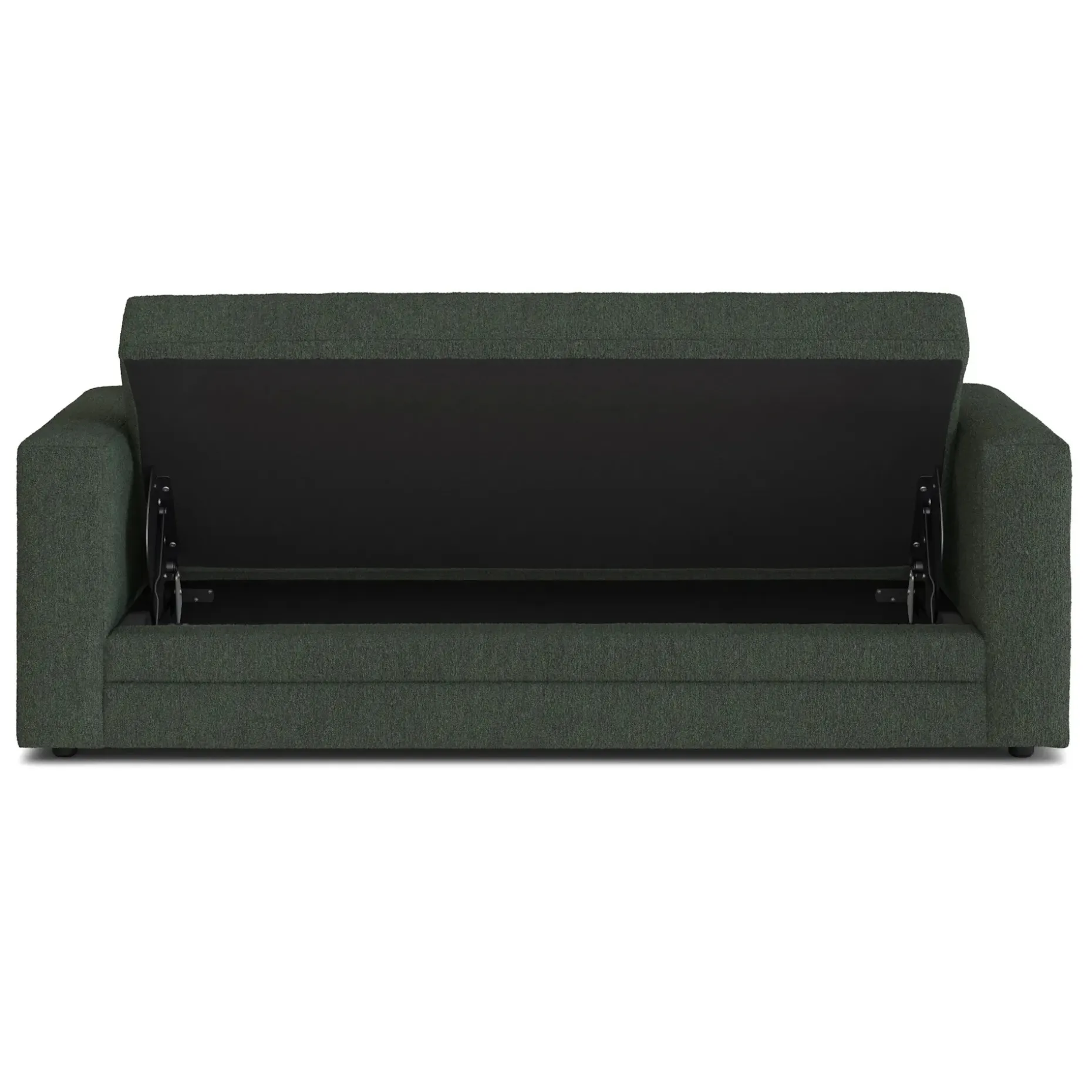 Riley 84" Storage Sofa - Green Wool Bouclé
