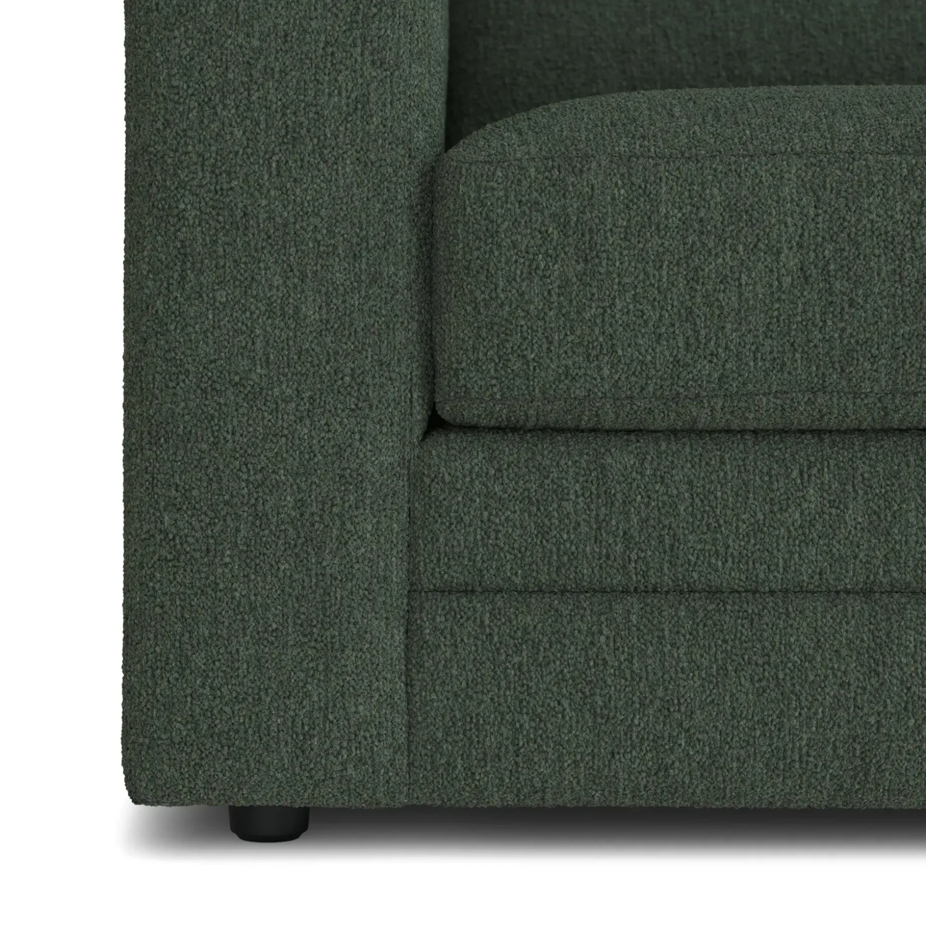Riley 84" Storage Sofa - Green Wool Bouclé