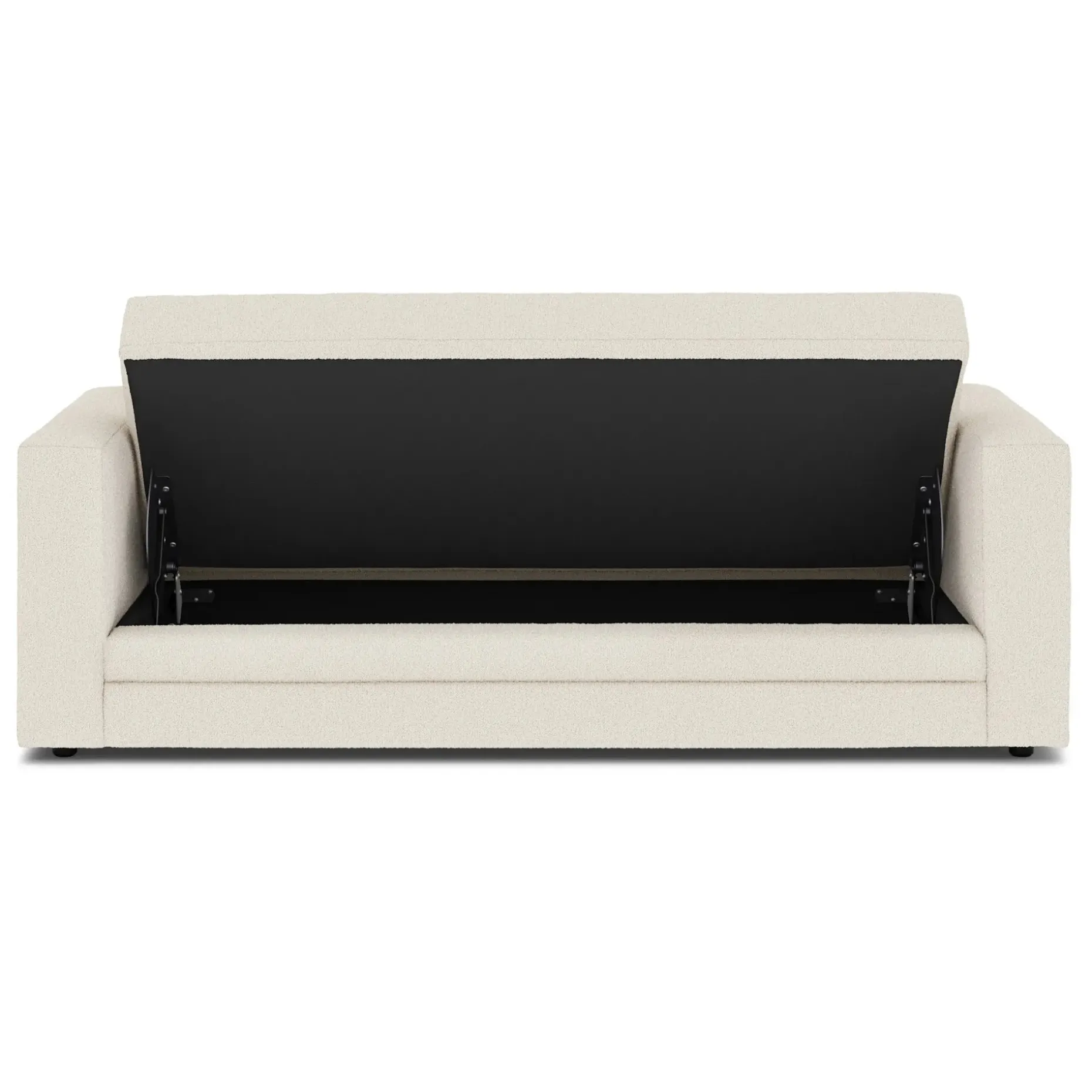Riley 84" Storage Sofa - Ivory Wool Bouclé