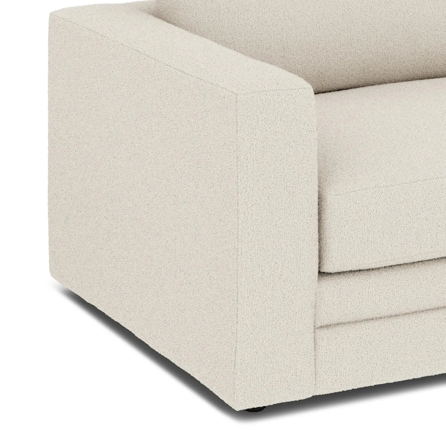 Riley 84" Storage Sofa - Ivory Wool Bouclé