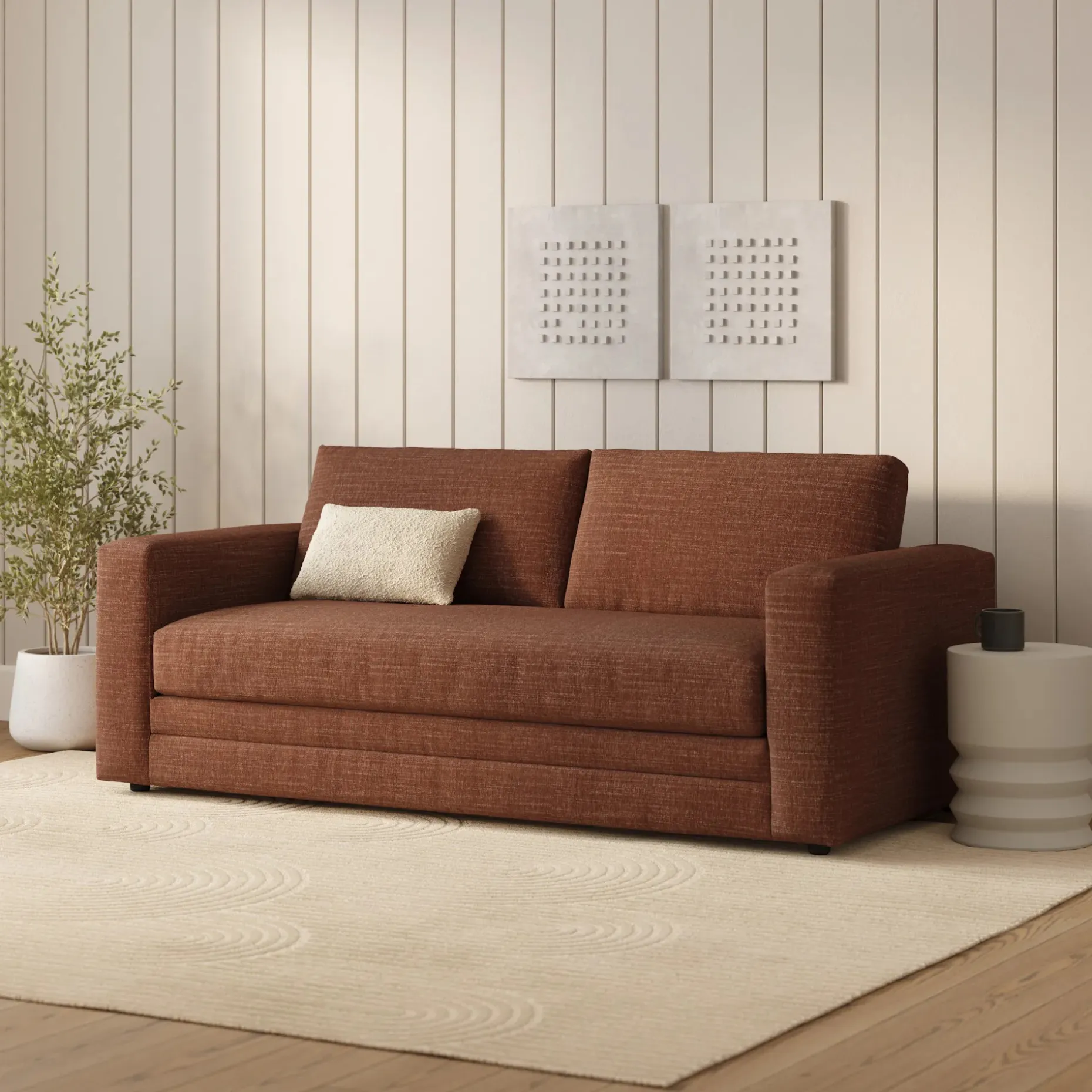 Riley 84" Storage Sofa - Napa Rust