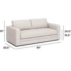 Riley 84" Storage Sofa - Napa White