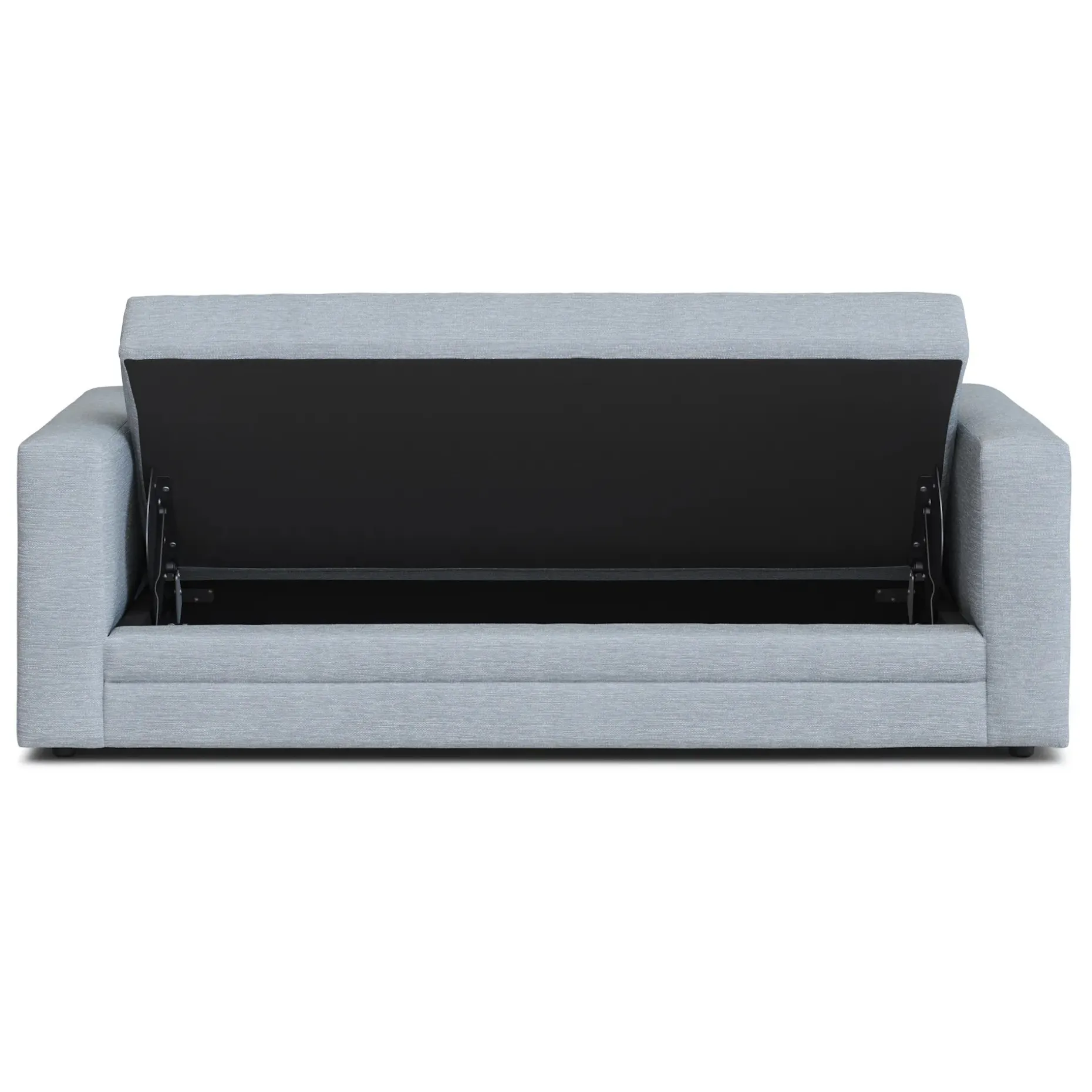 Riley 84" Storage Sofa - Silver Light Blue