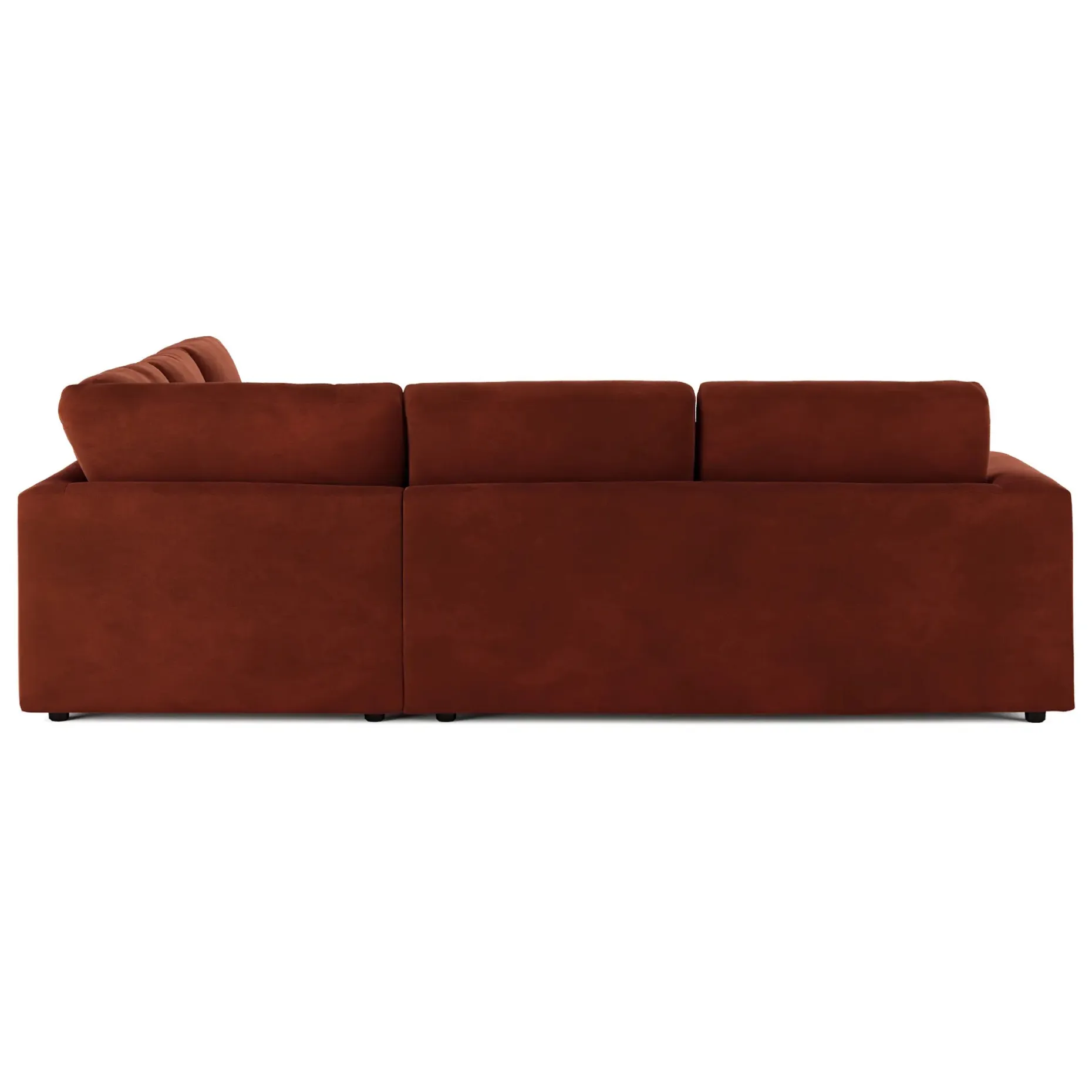 Riley 104" Velvet Corner Sectional - Hale Rust