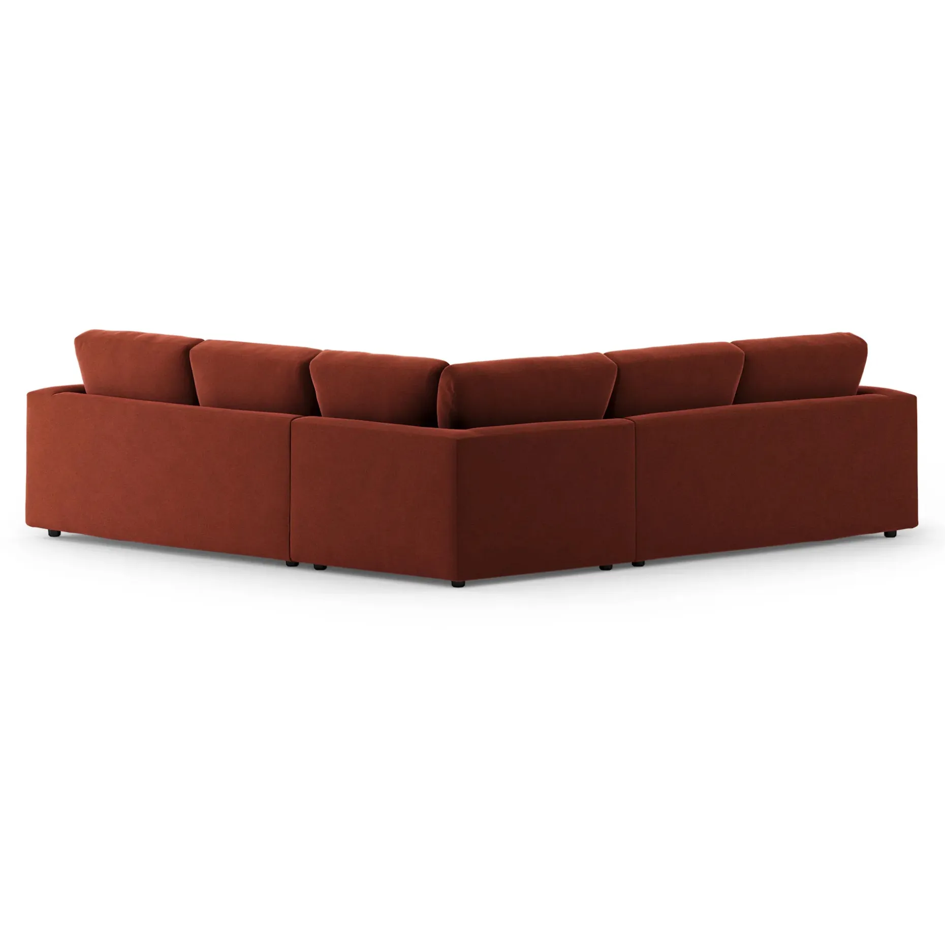 Riley 104" Velvet Corner Sectional - Hale Rust