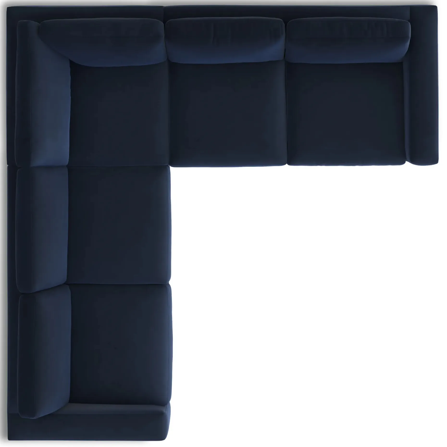 Riley 104" Velvet Corner Sectional - Hale Ink