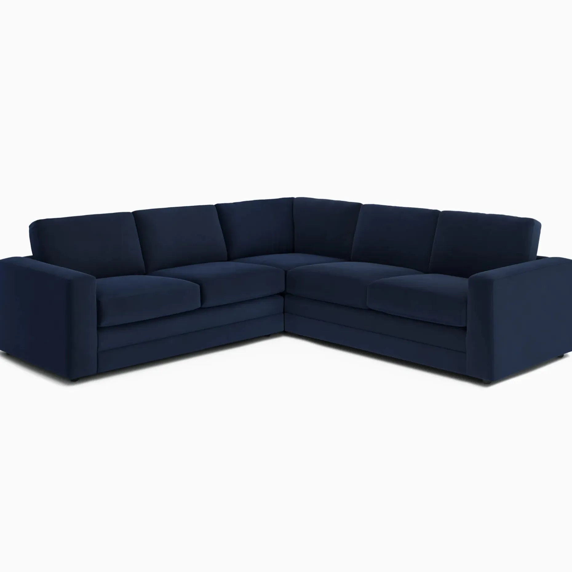 Riley 104" Velvet Corner Sectional - Hale Ink