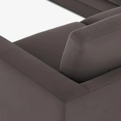Riley 104" Velvet Corner Sectional - Hale Warm Gray