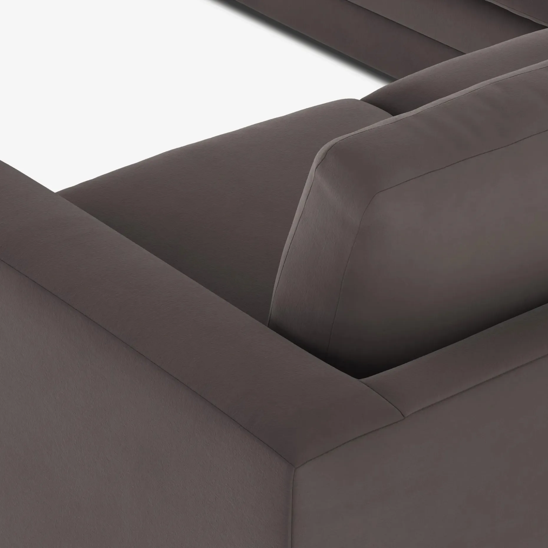 Riley 104" Velvet Corner Sectional - Hale Warm Gray
