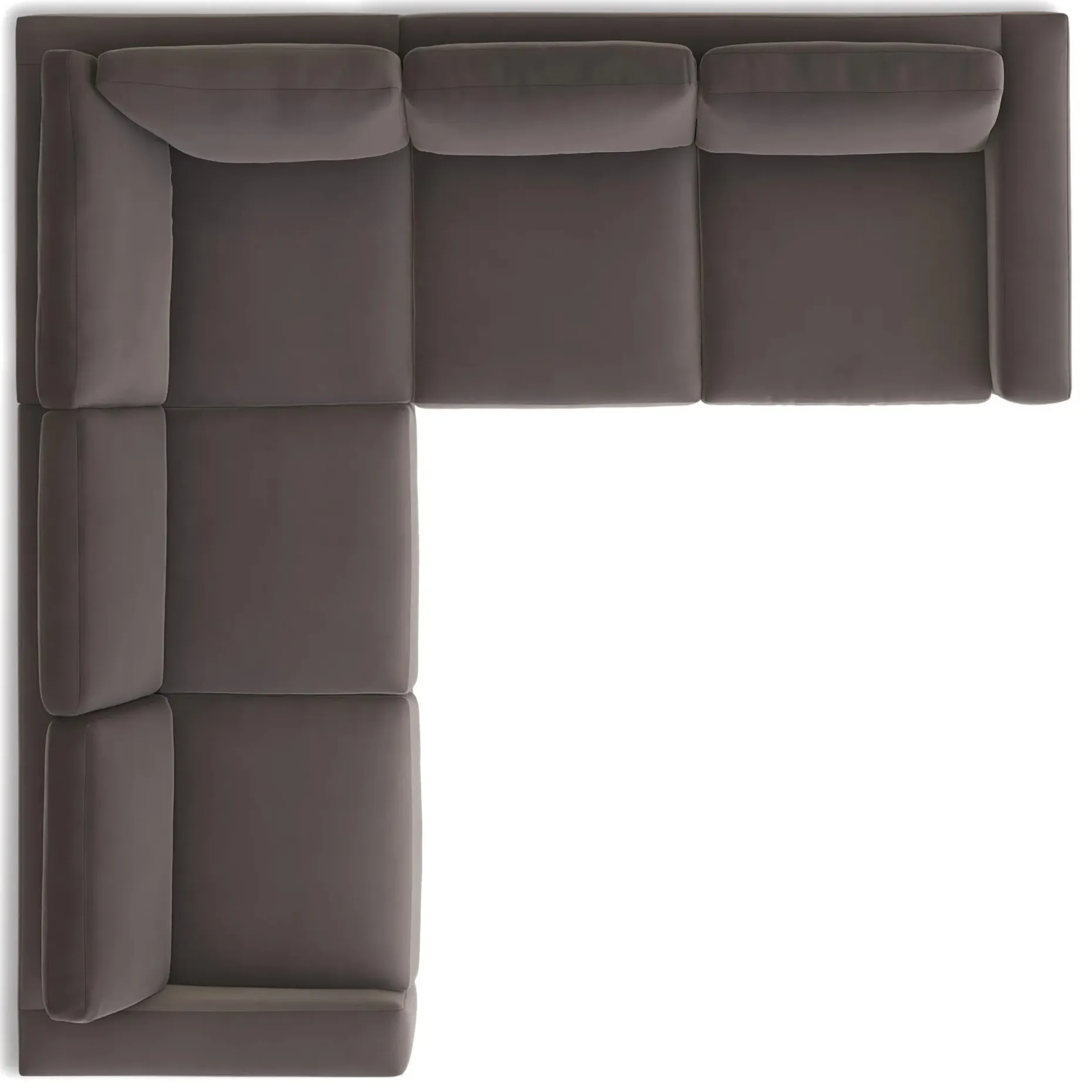 Riley 104" Velvet Corner Sectional - Hale Warm Gray
