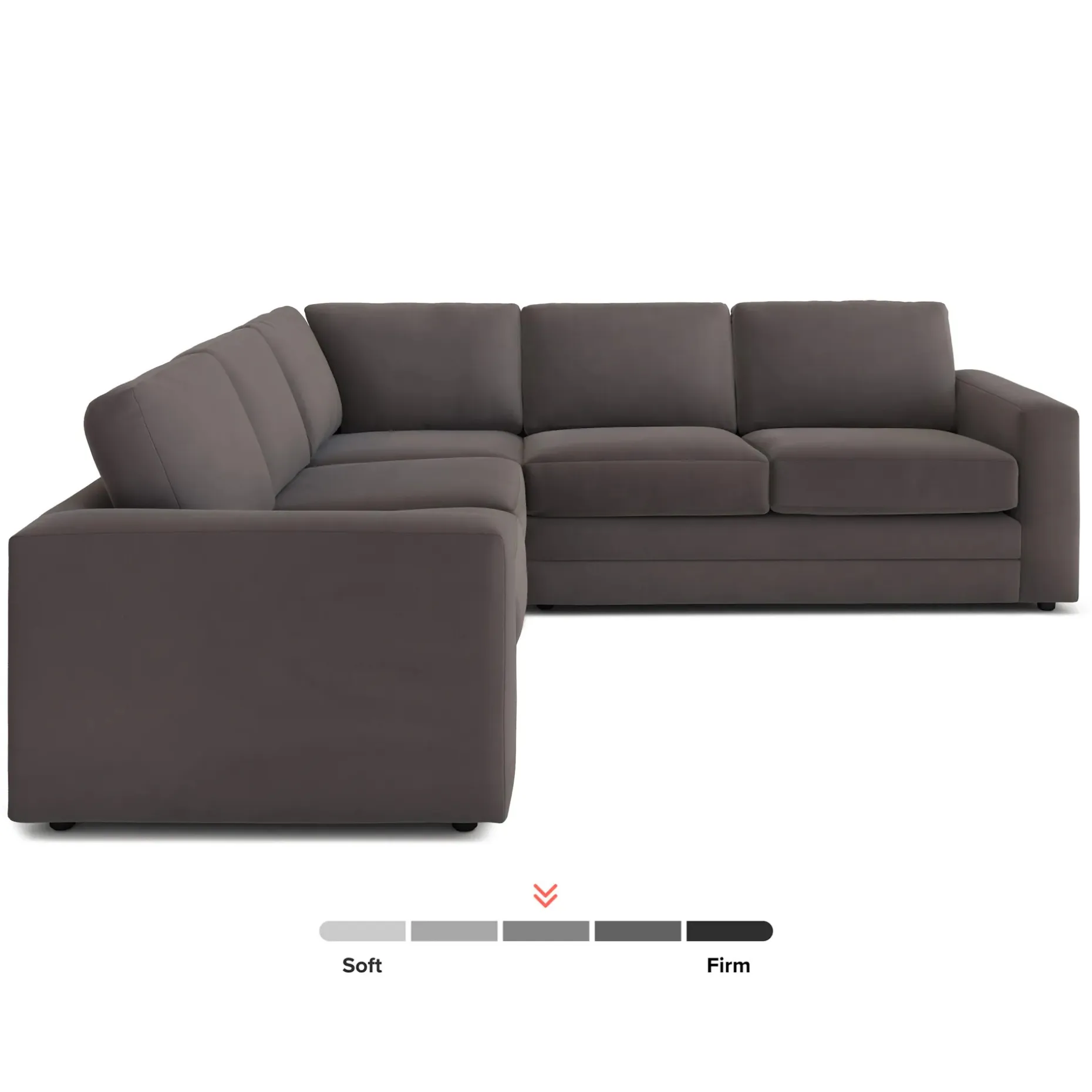 Riley 104" Velvet Corner Sectional - Hale Warm Gray