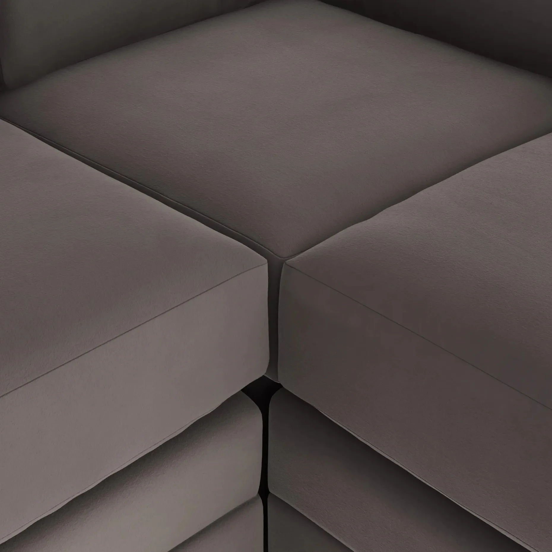 Riley 104" Velvet Corner Sectional - Hale Warm Gray