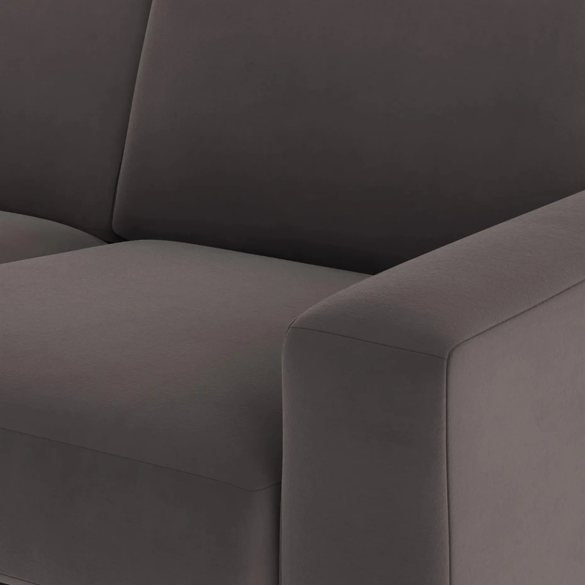 Riley 104" Velvet Corner Sectional - Hale Warm Gray