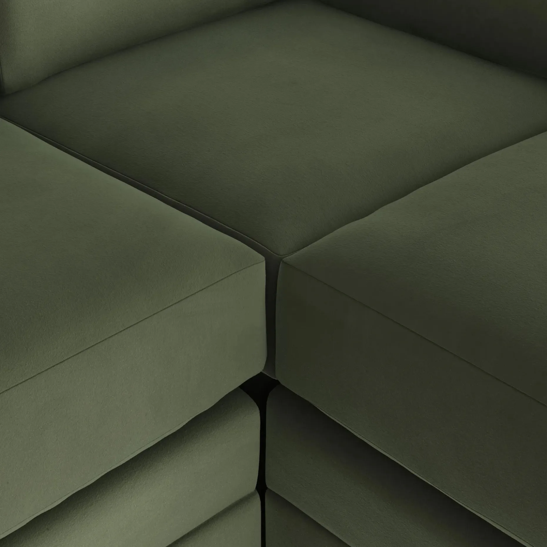 Riley 104" Velvet Corner Sectional - Hale Fir Green