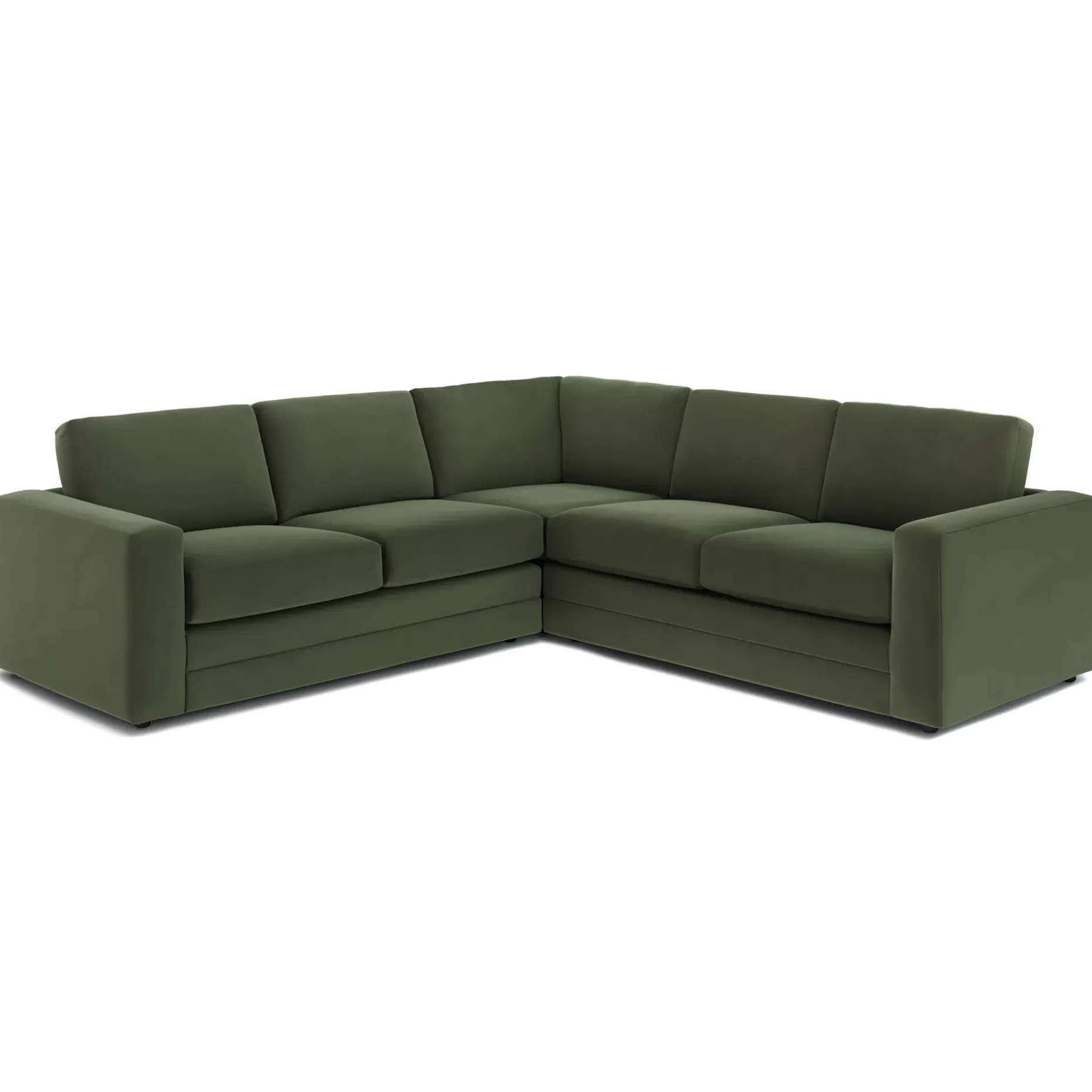 Riley 104" Velvet Corner Sectional - Hale Fir Green