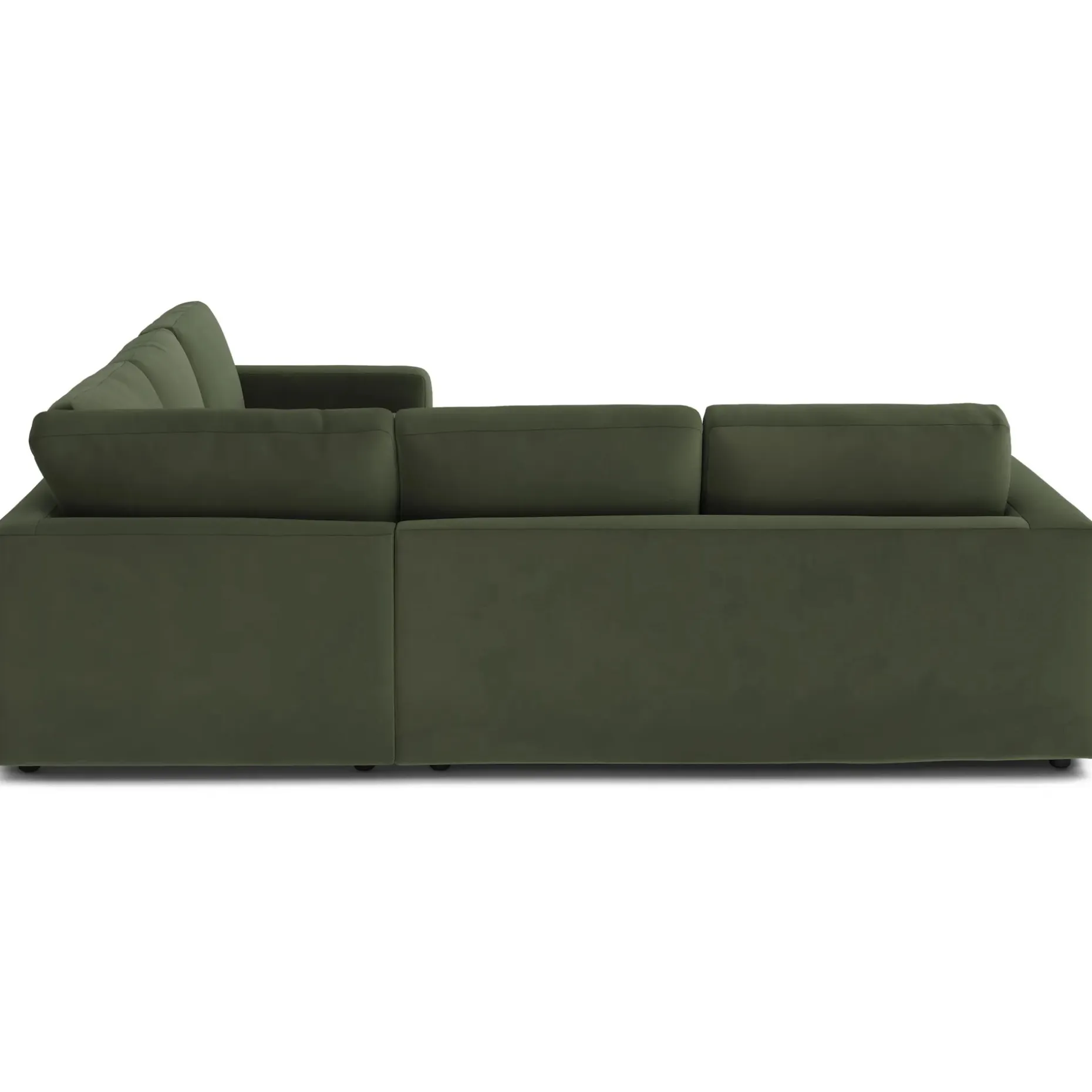 Riley 104" Velvet Corner Sectional - Hale Fir Green