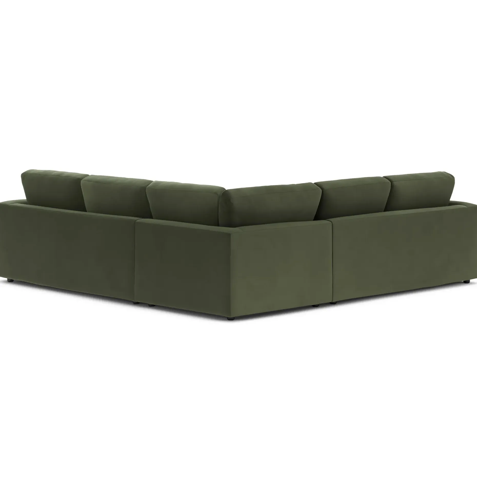 Riley 104" Velvet Corner Sectional - Hale Fir Green