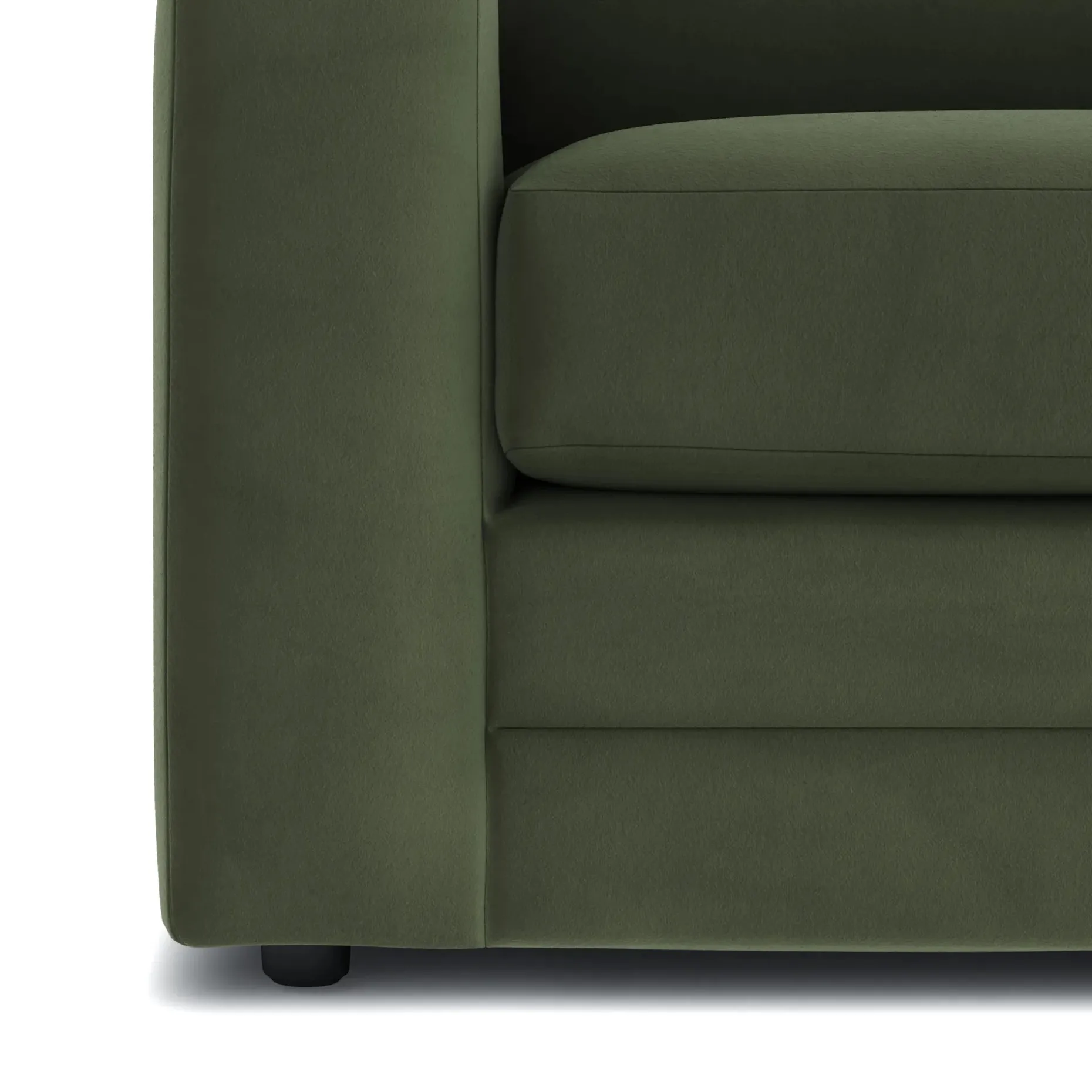Riley 104" Velvet Corner Sectional - Hale Fir Green