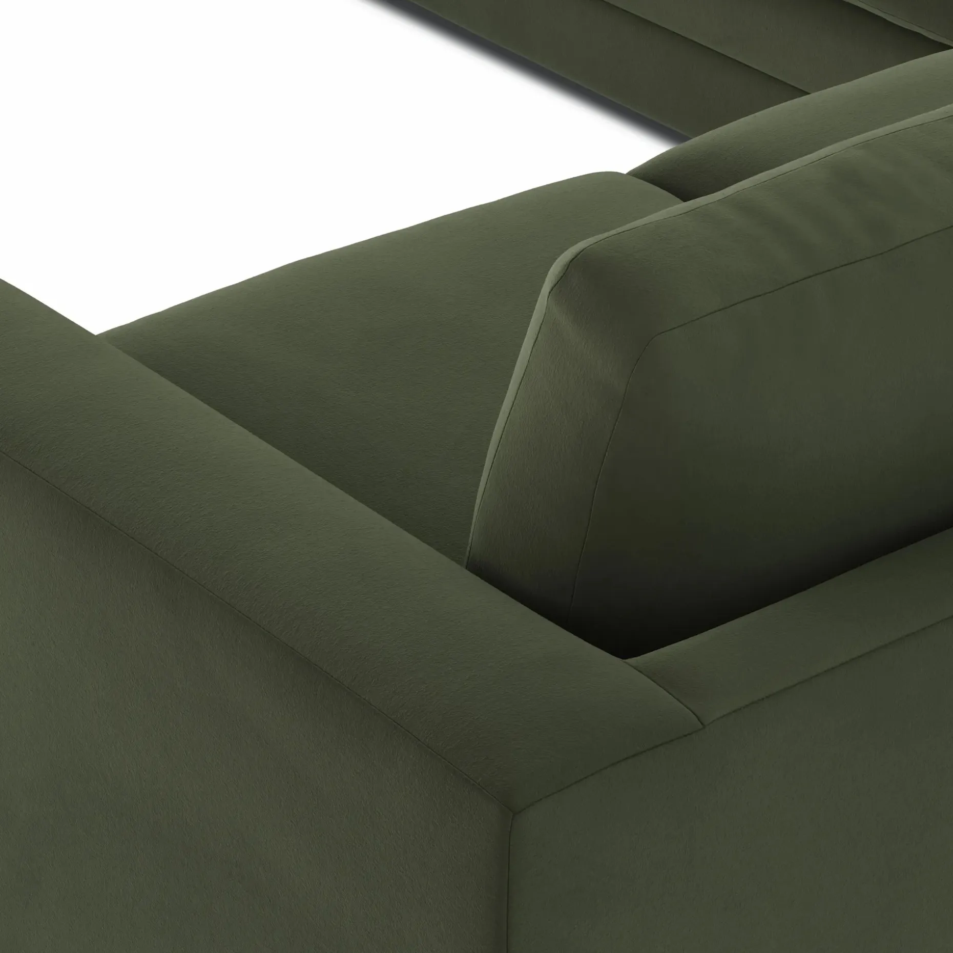 Riley 104" Velvet Corner Sectional - Hale Fir Green