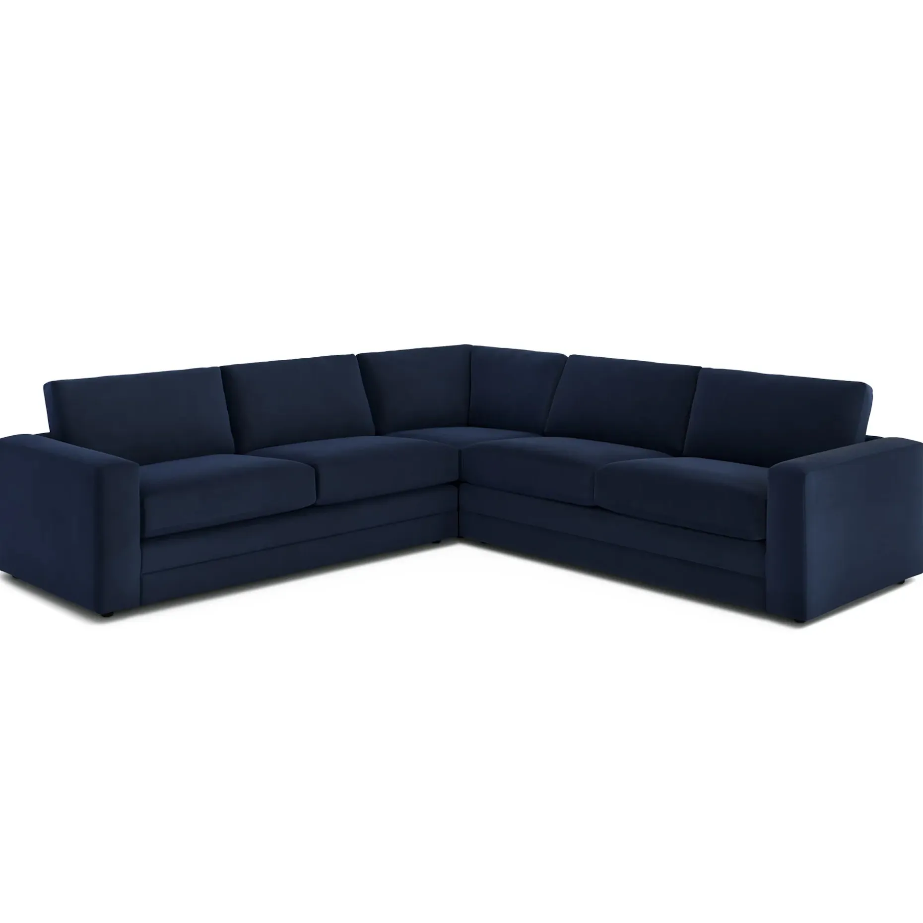 Riley 114" Velvet Corner Sectional - Hale Ink