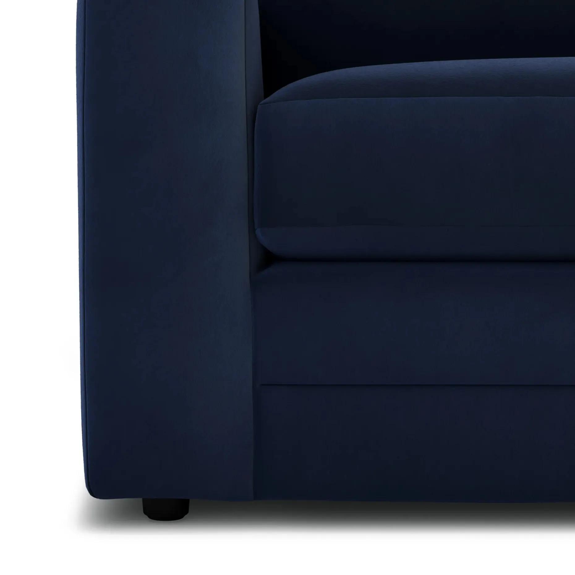 Riley 114" Velvet Corner Sectional - Hale Ink