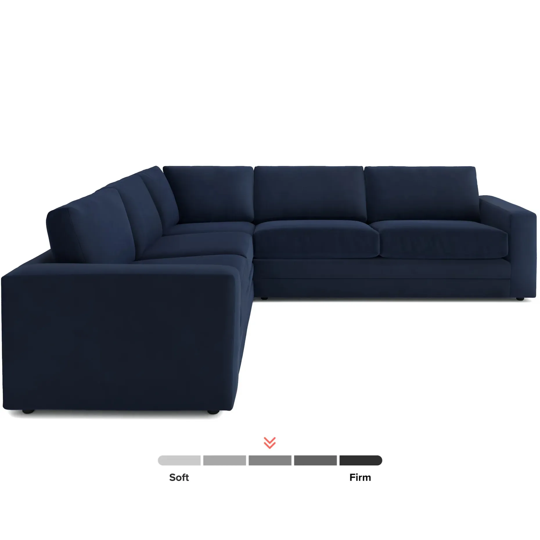 Riley 114" Velvet Corner Sectional - Hale Ink