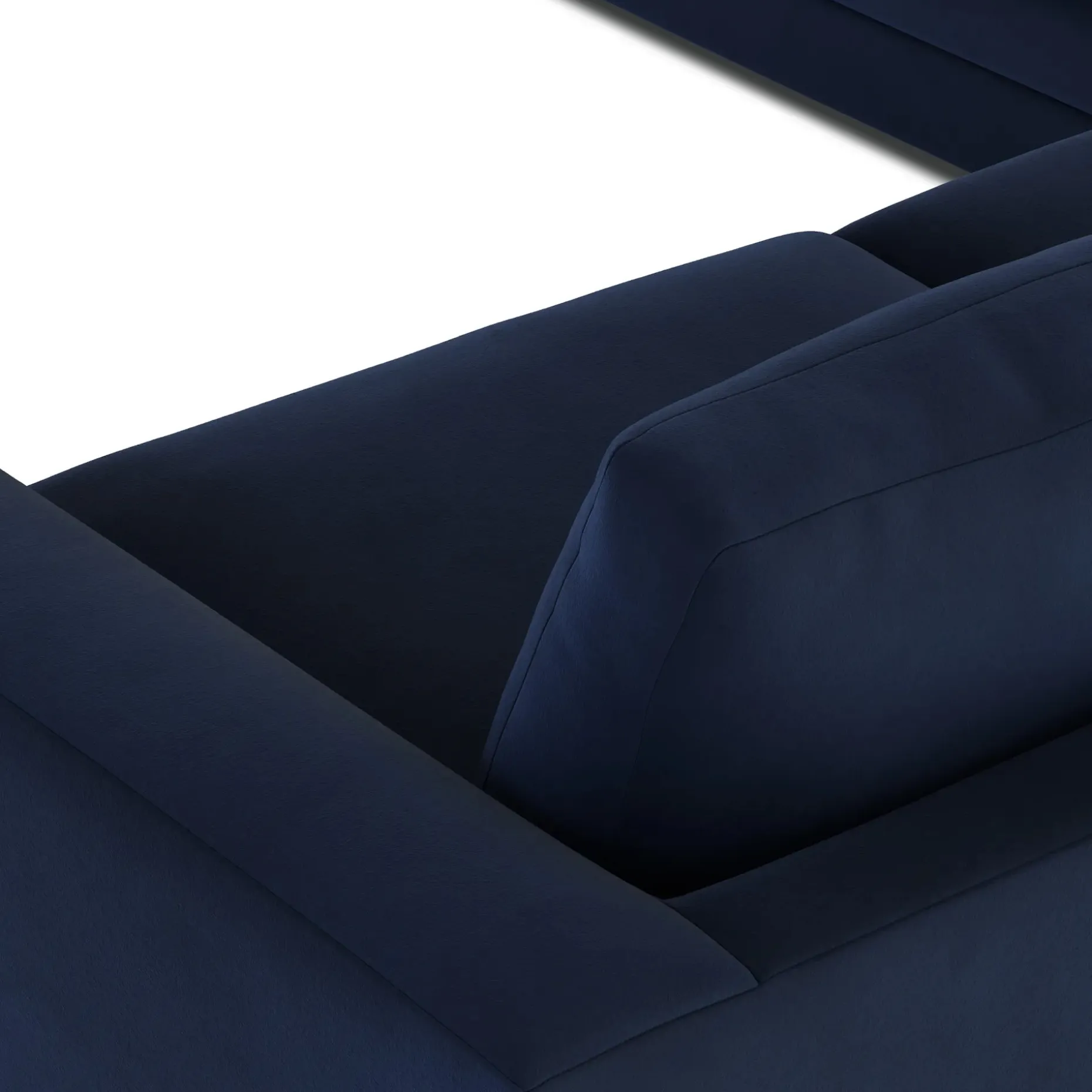 Riley 114" Velvet Corner Sectional - Hale Ink