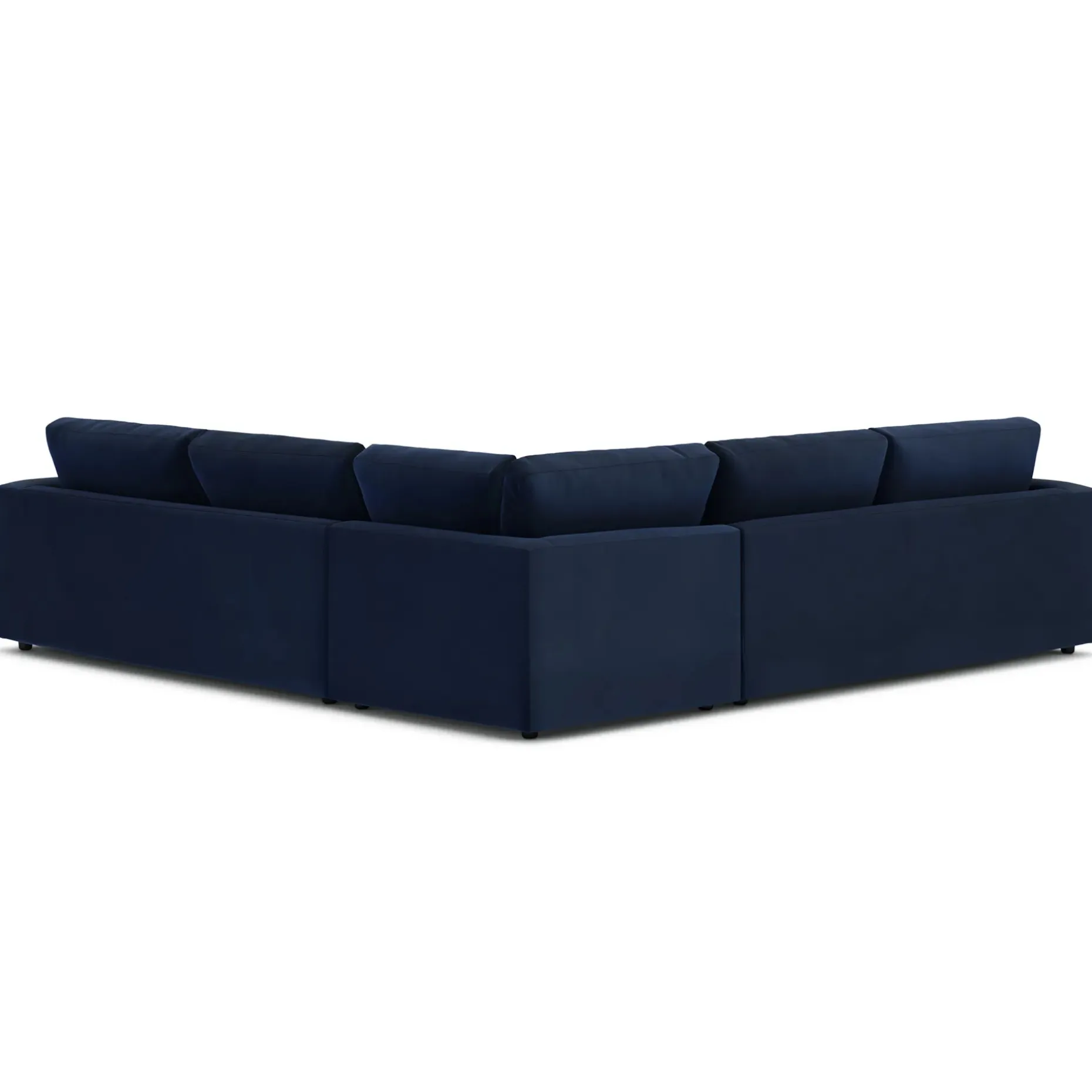 Riley 114" Velvet Corner Sectional - Hale Ink