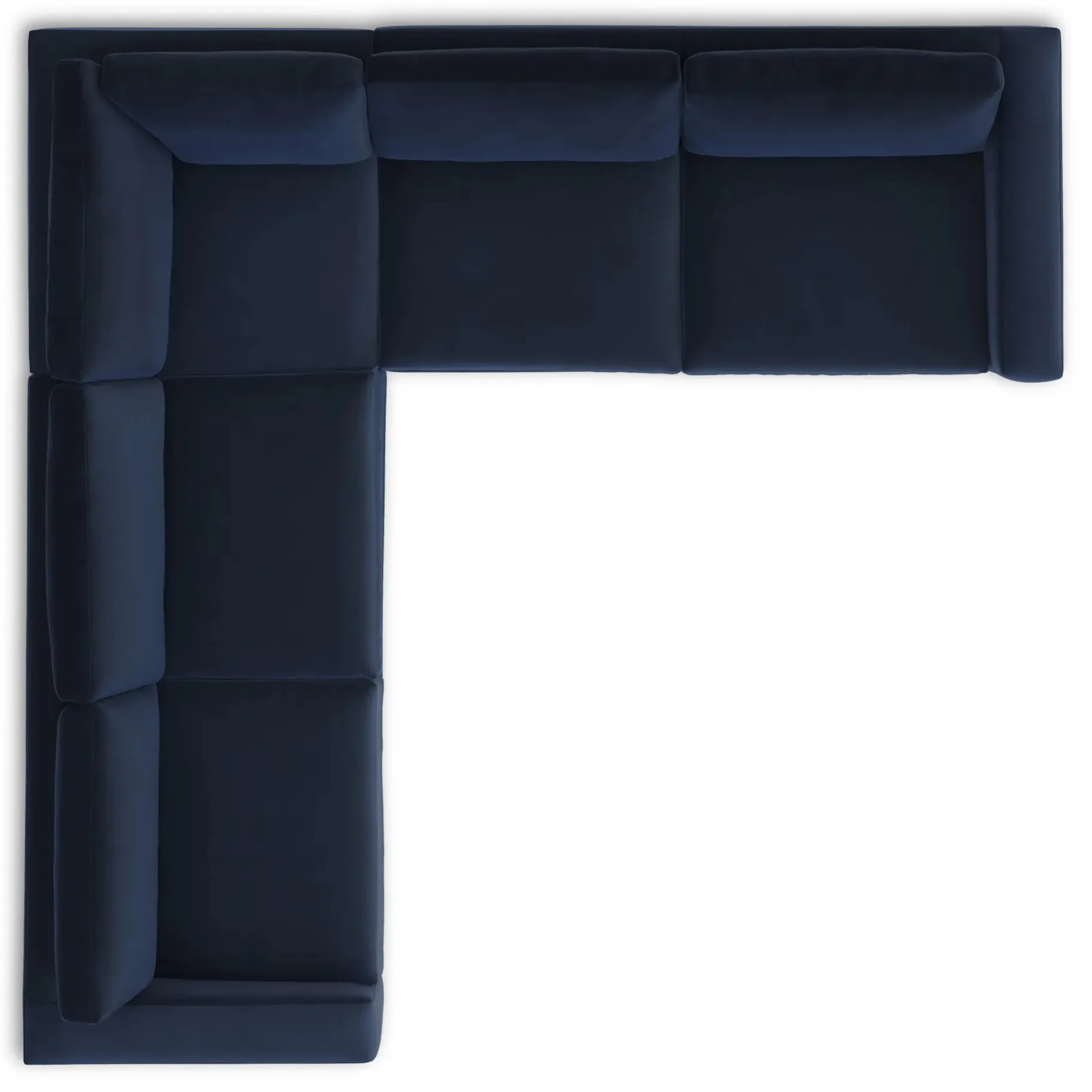 Riley 114" Velvet Corner Sectional - Hale Ink
